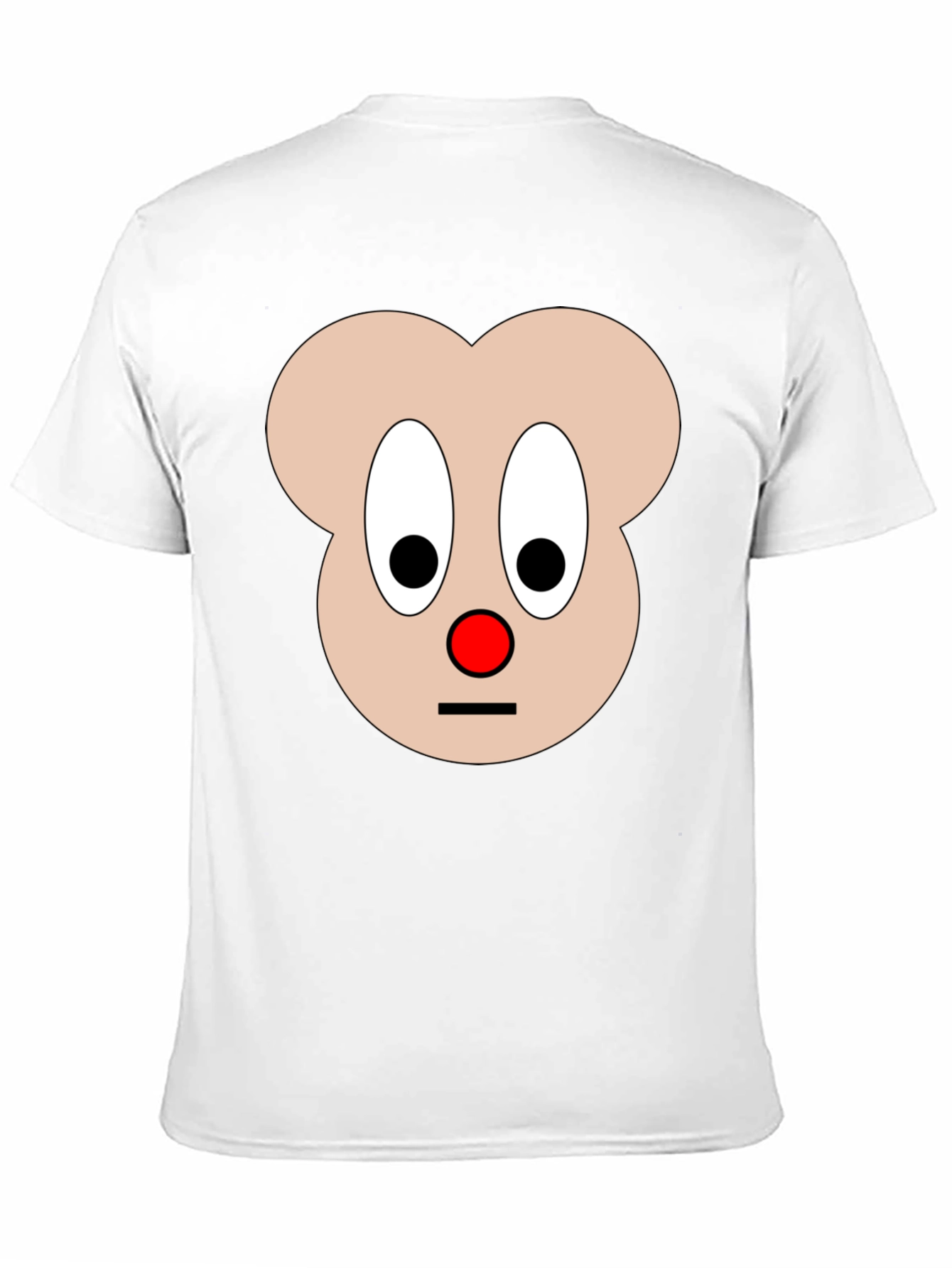 Funny Cartoon Face Graphic T-Shirt - Black