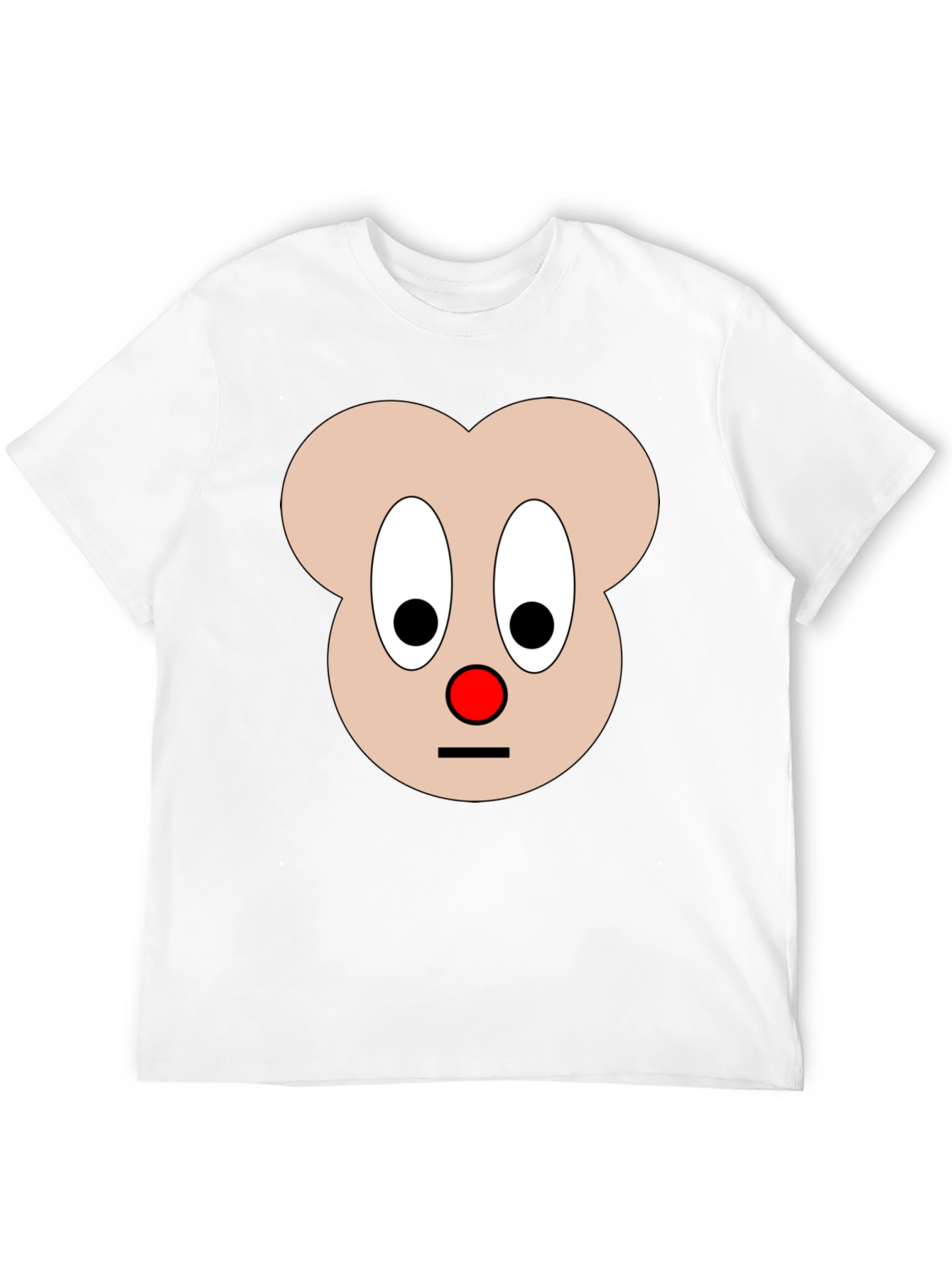Funny Cartoon Face Graphic T-Shirt - Black