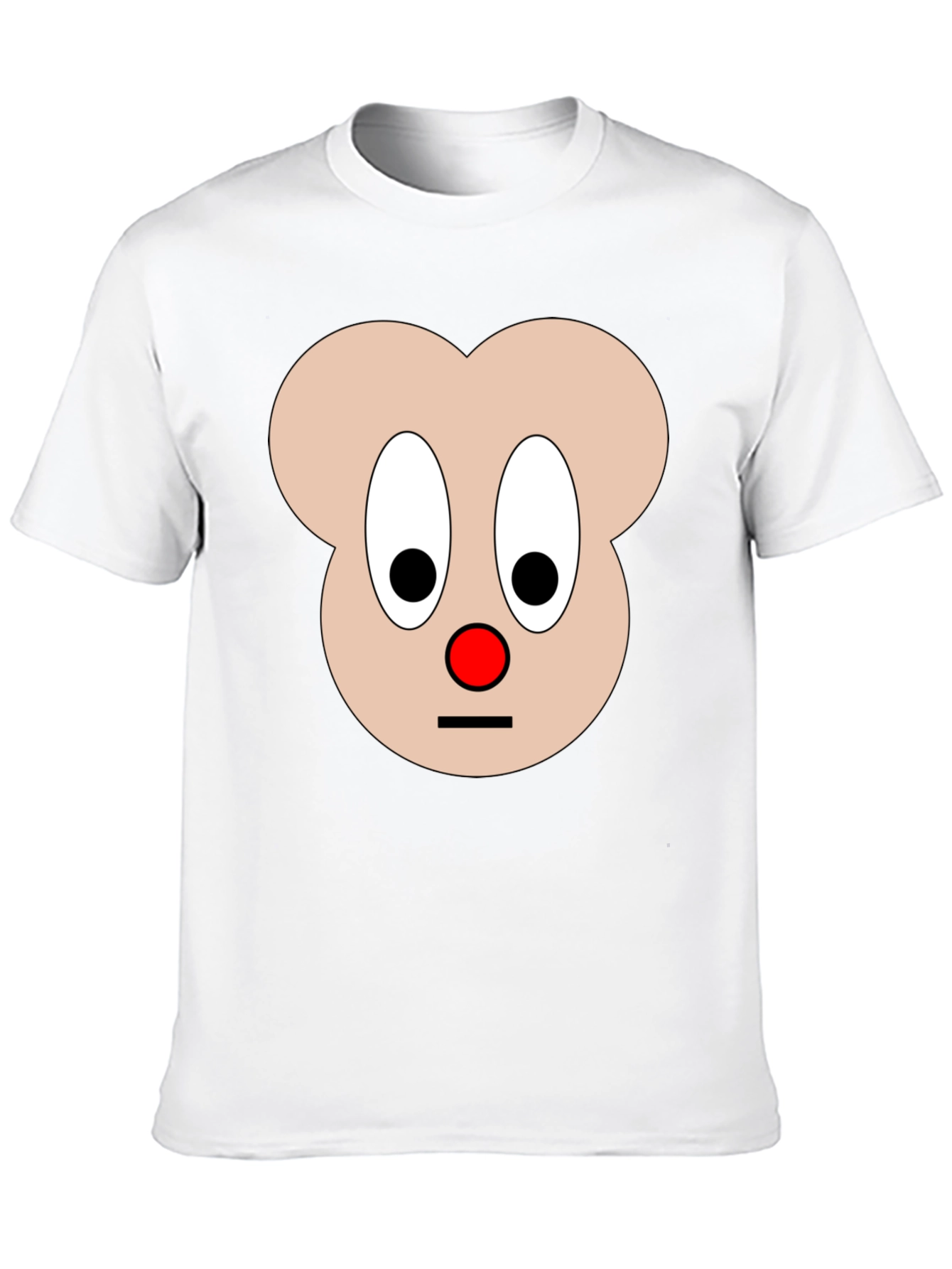 Funny Cartoon Face Graphic T-Shirt - Black