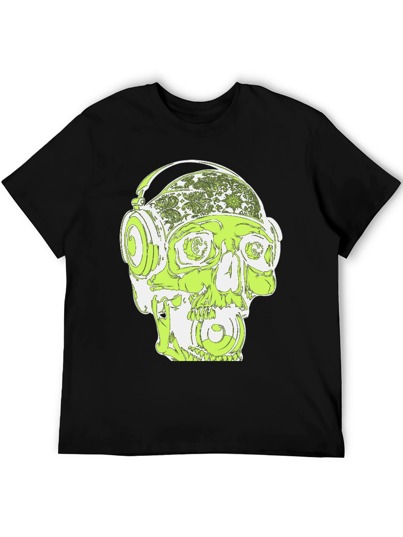 Skull Headphone Graphic T-Shirt