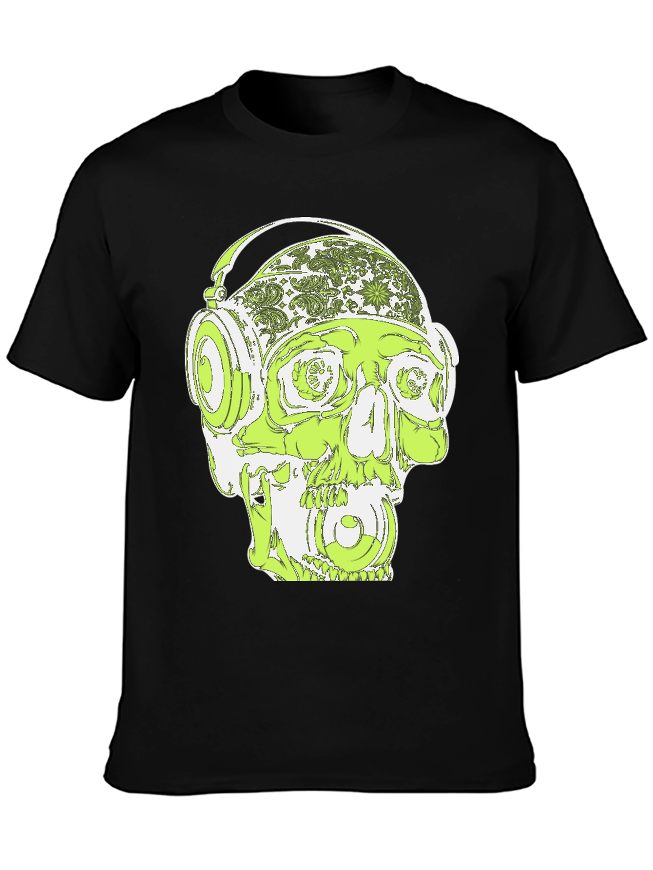 Skull Headphone Graphic T-Shirt