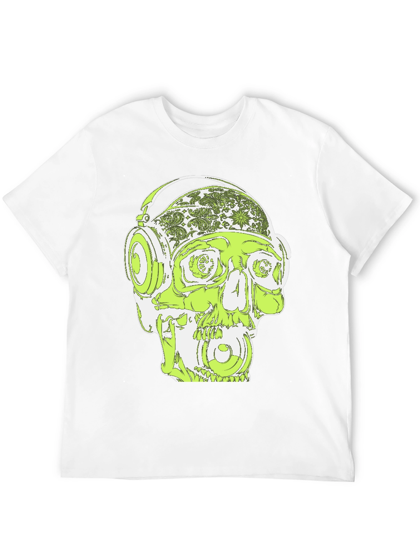 Skull Headphone Graphic T-Shirt