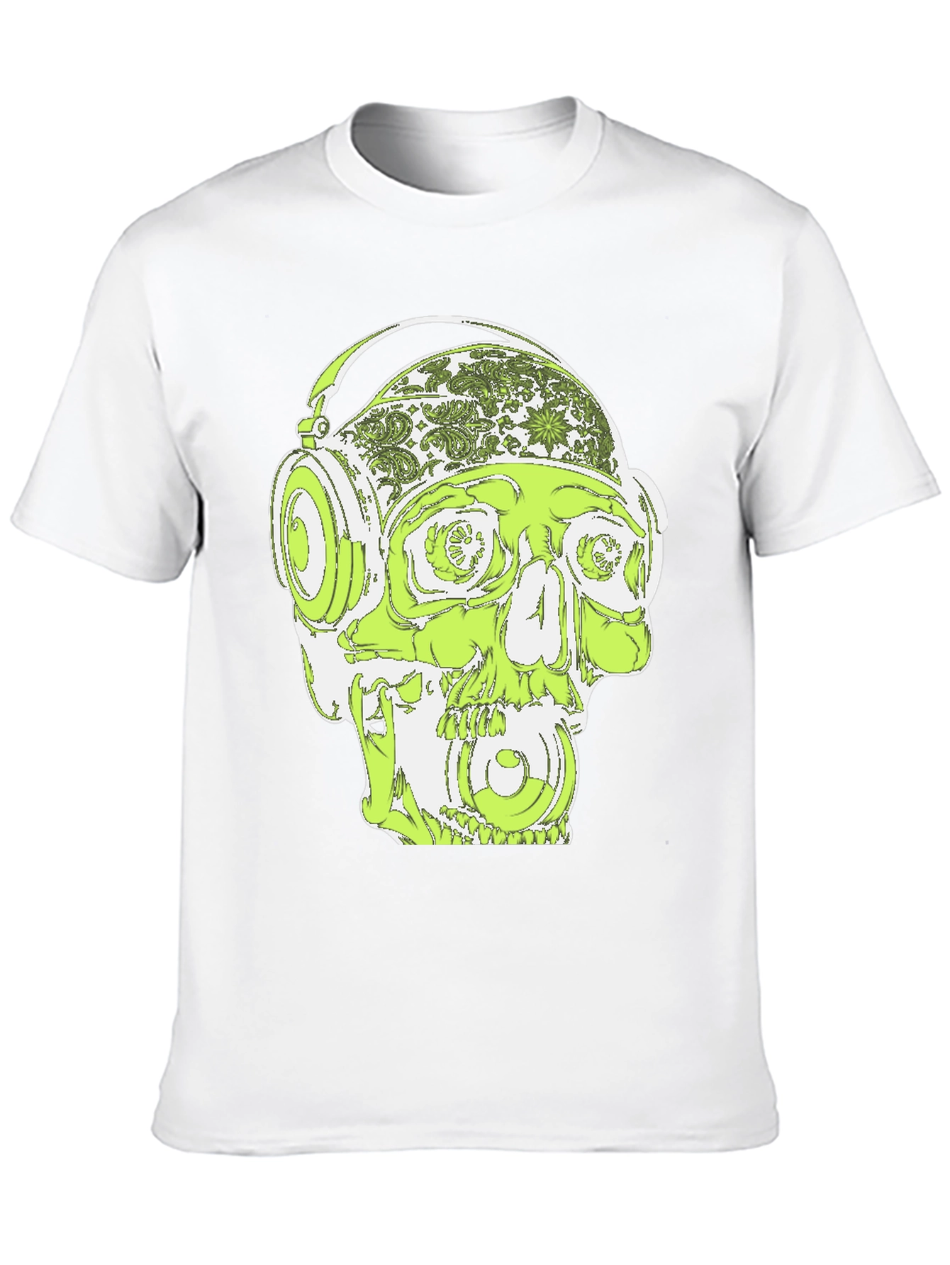 Skull Headphone Graphic T-Shirt