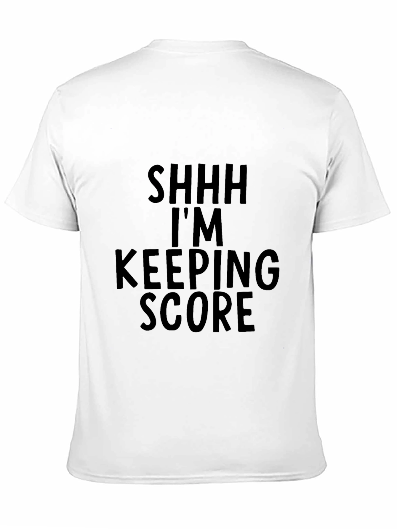 Shhh Im Keeping Score Black T-Shirt