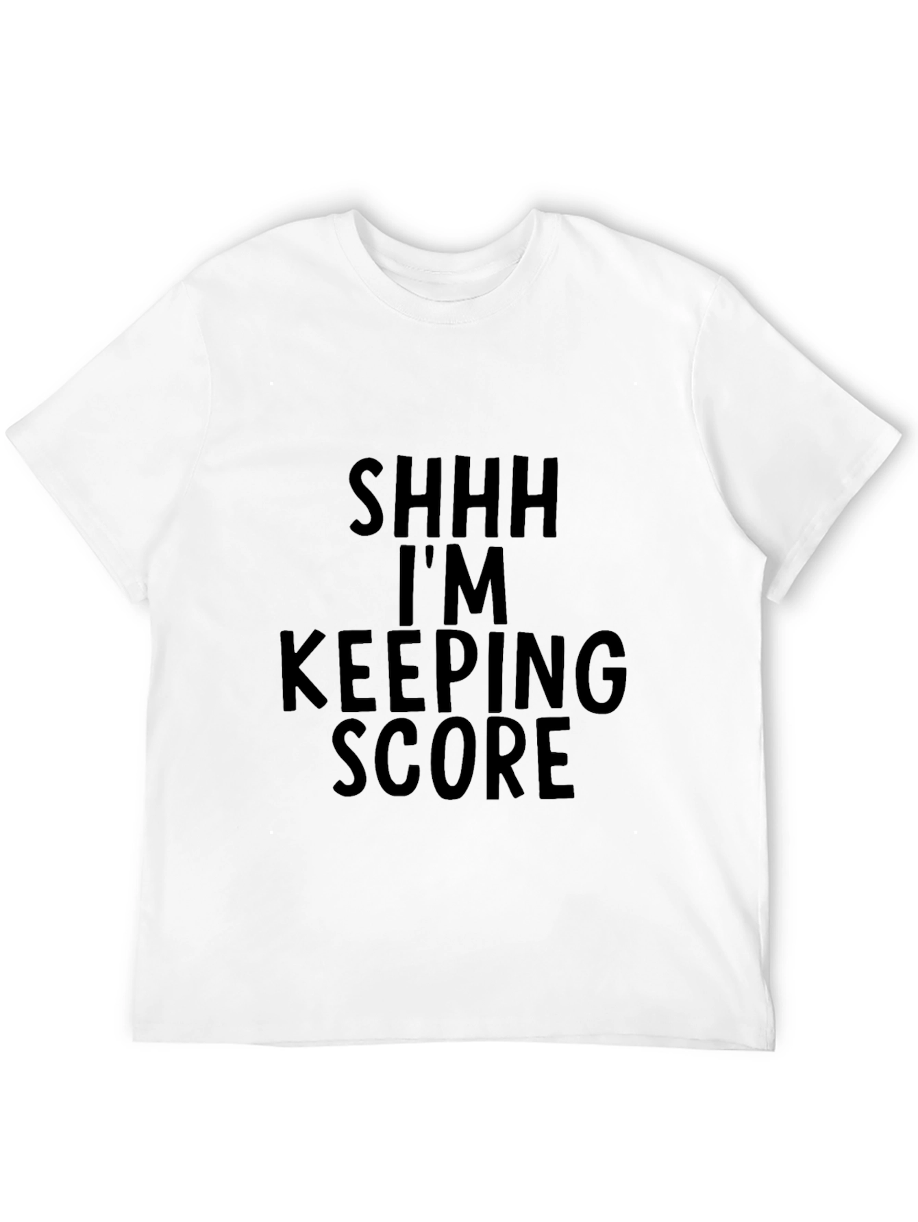 Shhh Im Keeping Score Black T-Shirt