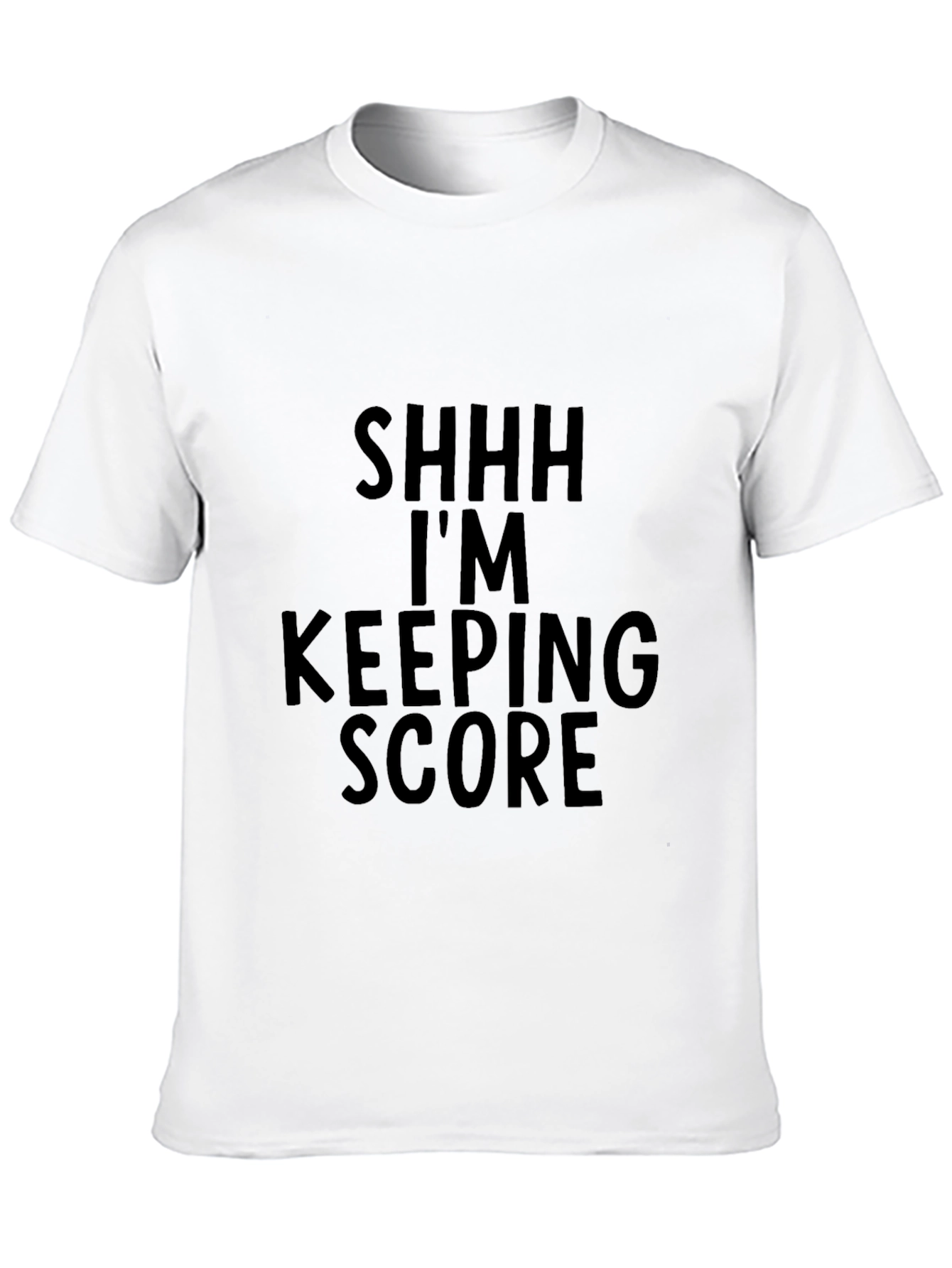 Shhh Im Keeping Score Black T-Shirt