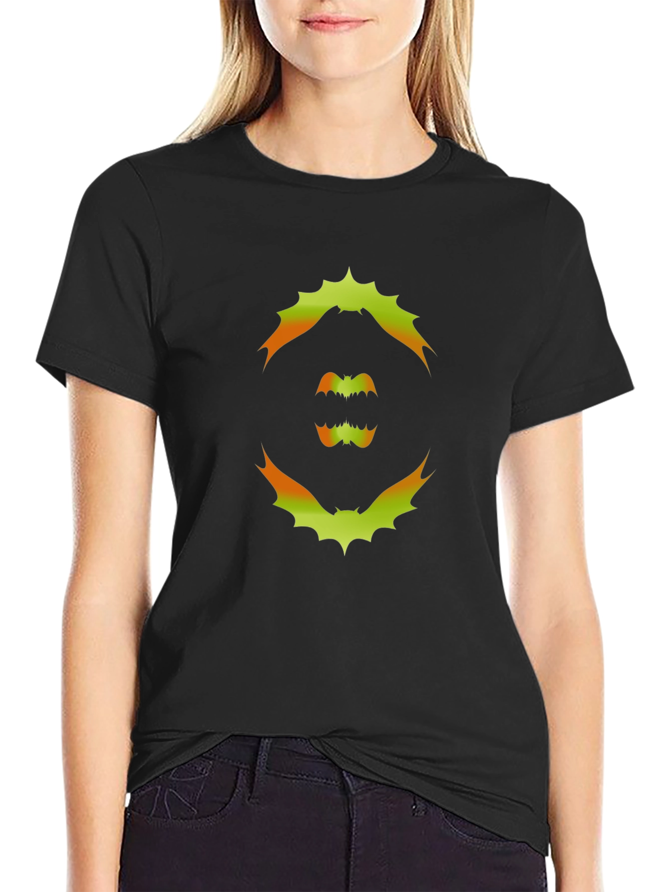 Spooky Bat Graphic T-Shirt - Halloween Ready!