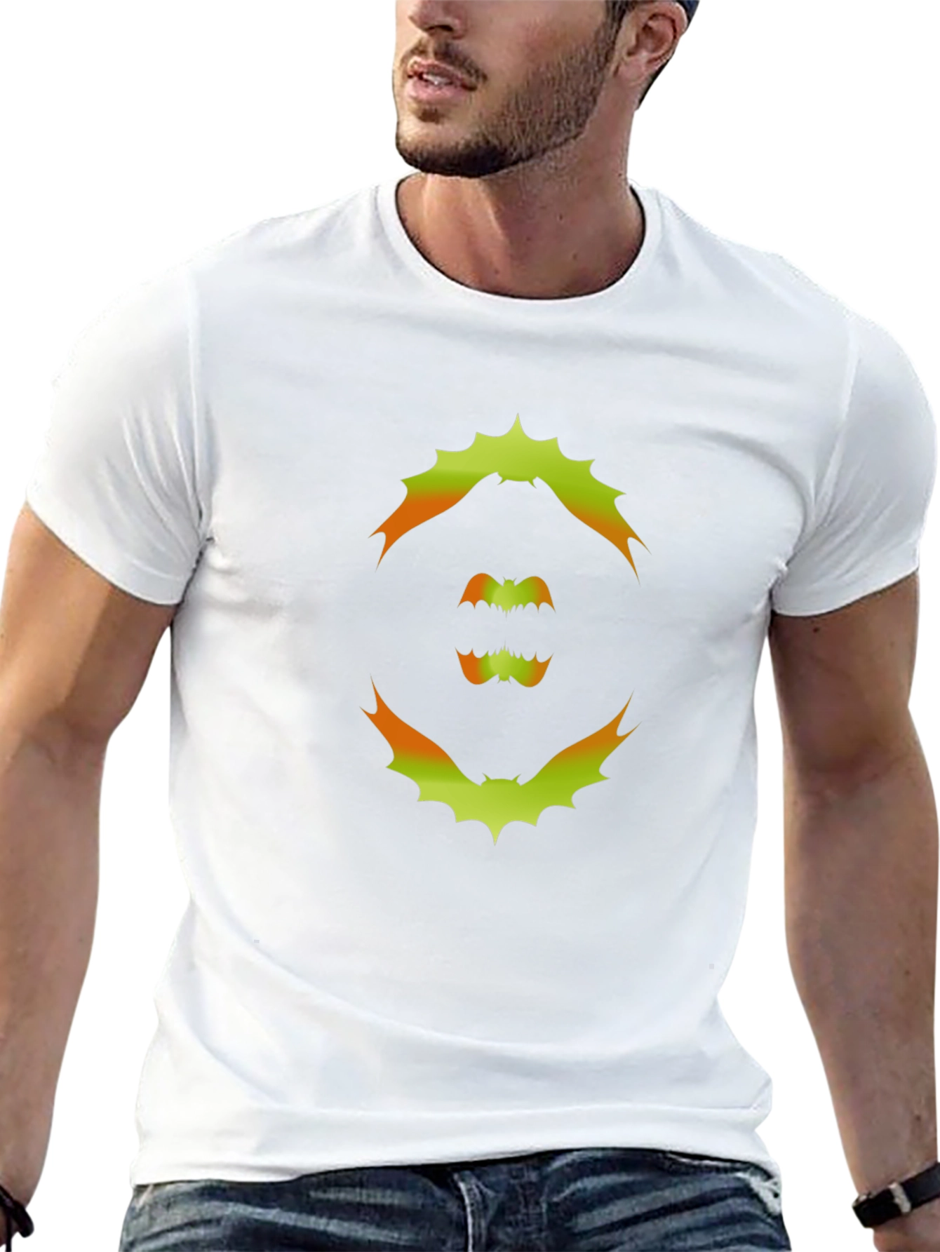 Spooky Bat Graphic T-Shirt - Halloween Ready!