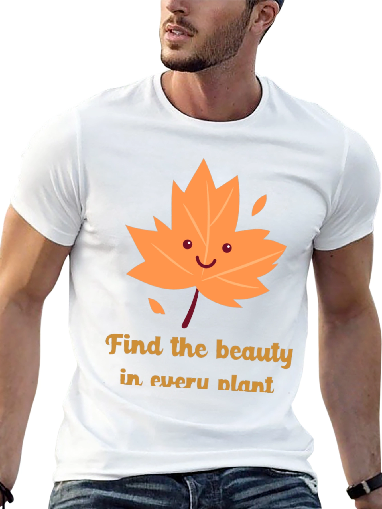 Cute Autumn Leaf Graphic T-Shirt