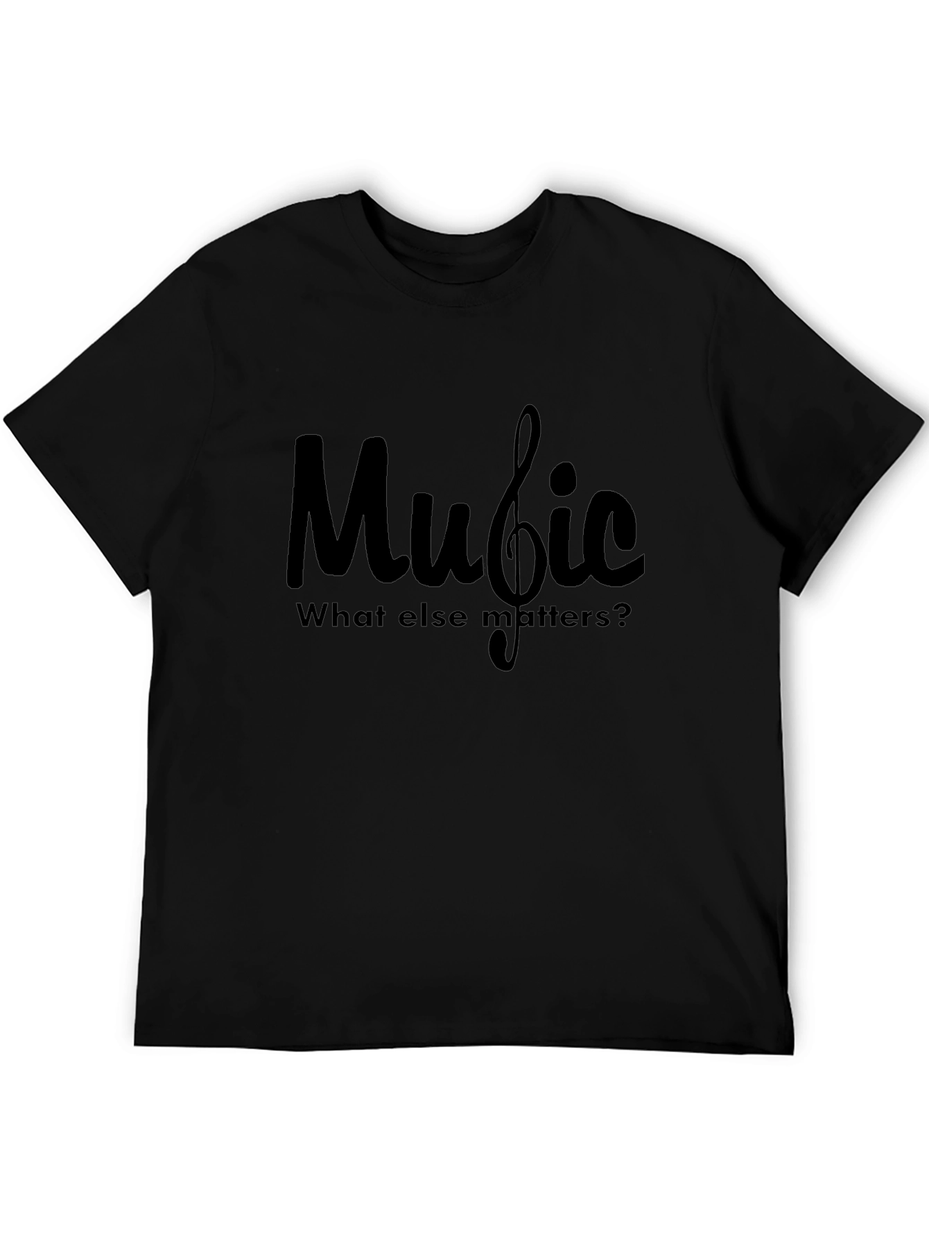 Music Lovers Black Graphic Tee - What Else Matters?