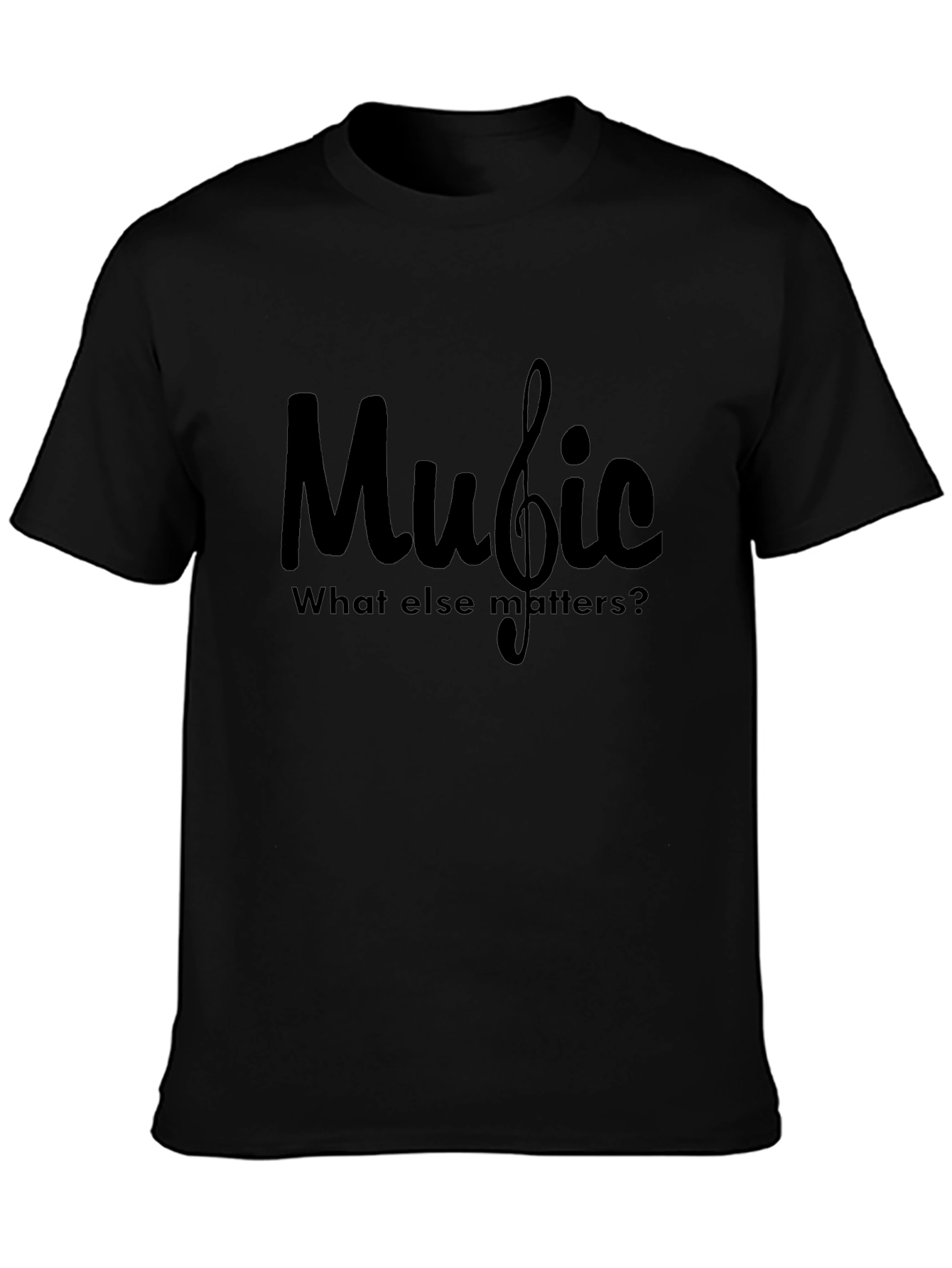 Music Lovers Black Graphic Tee - What Else Matters?