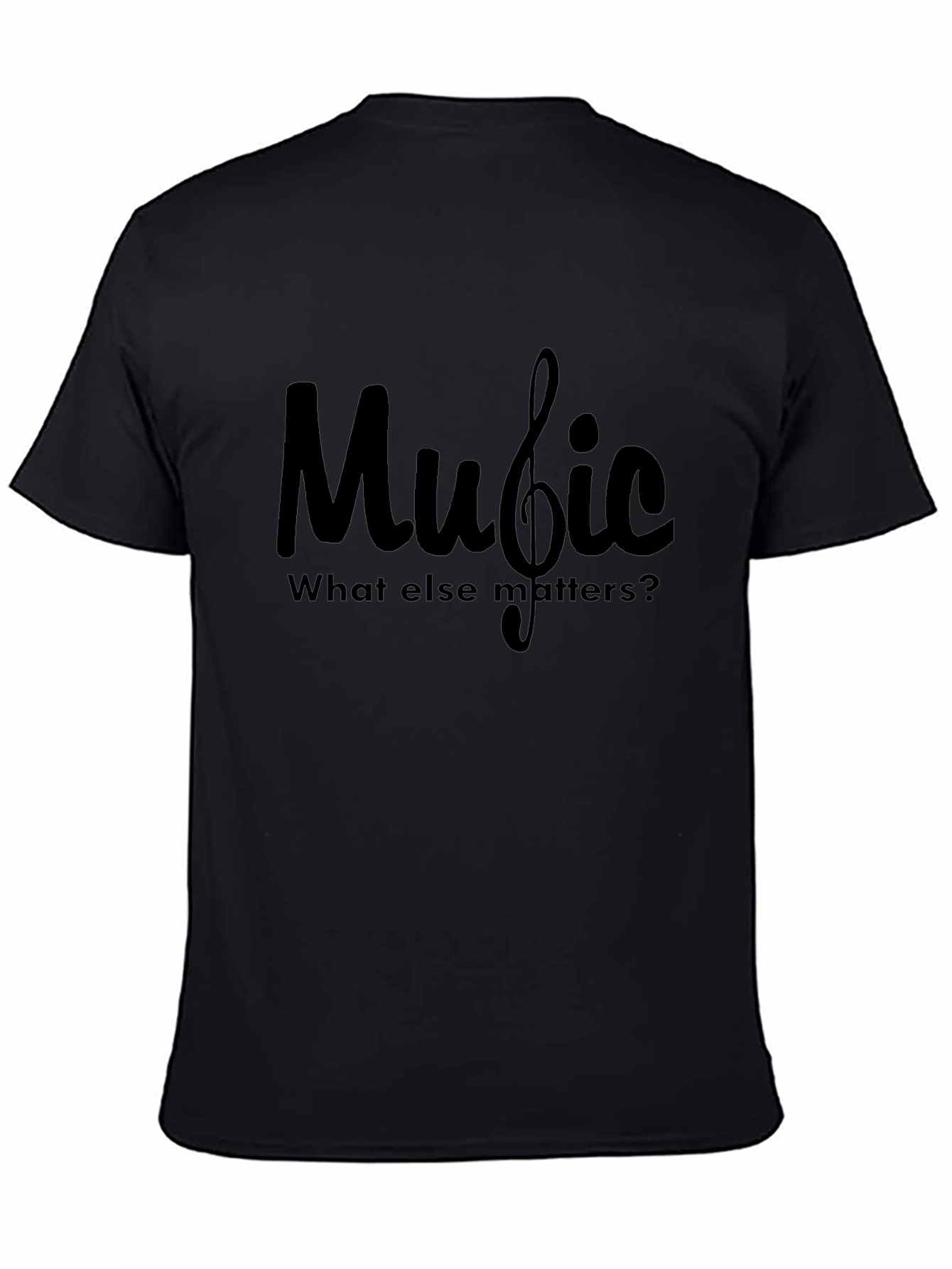 Music Lovers Black Graphic Tee - What Else Matters?