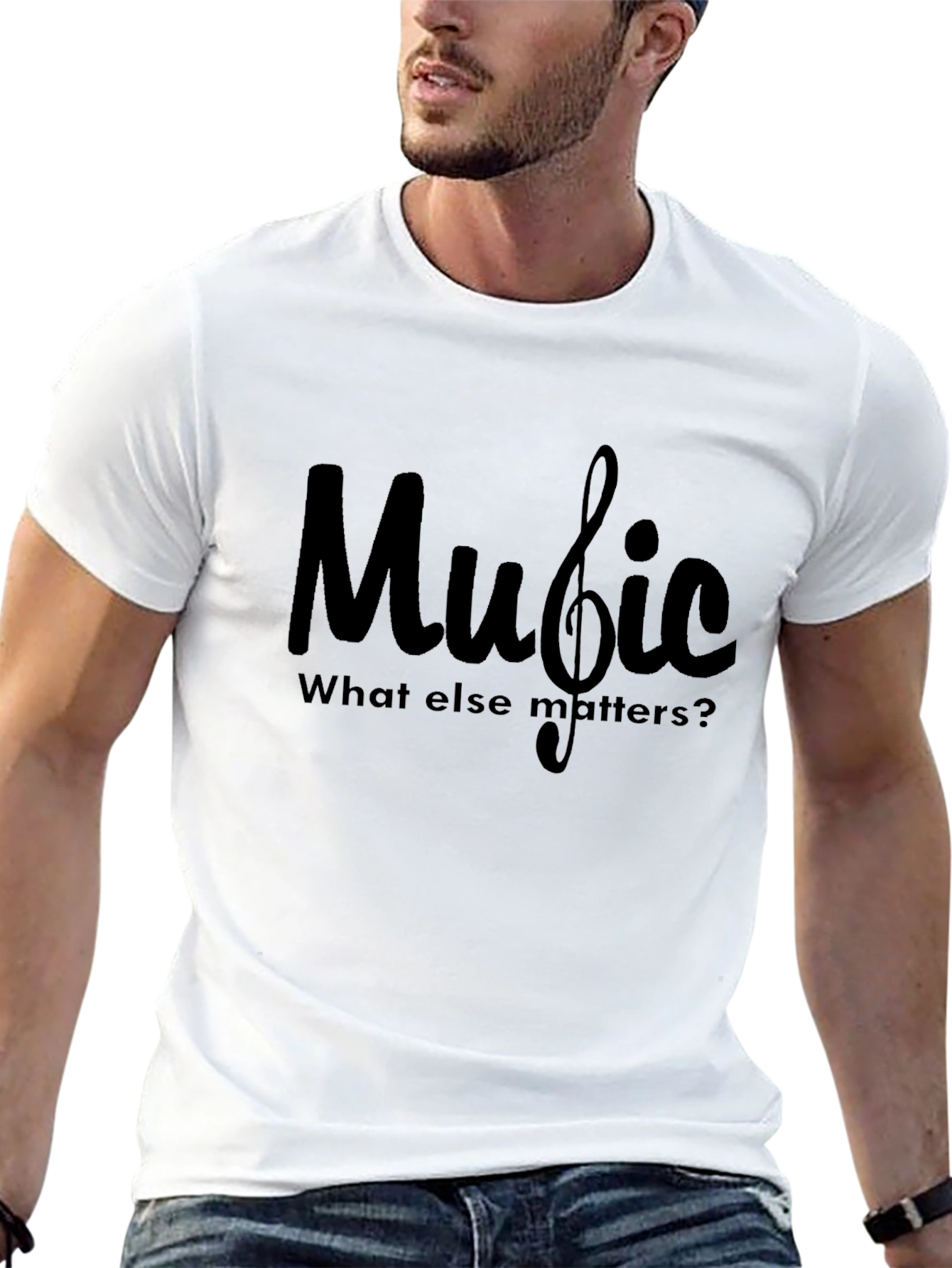 Music Lovers Black Graphic Tee - What Else Matters?