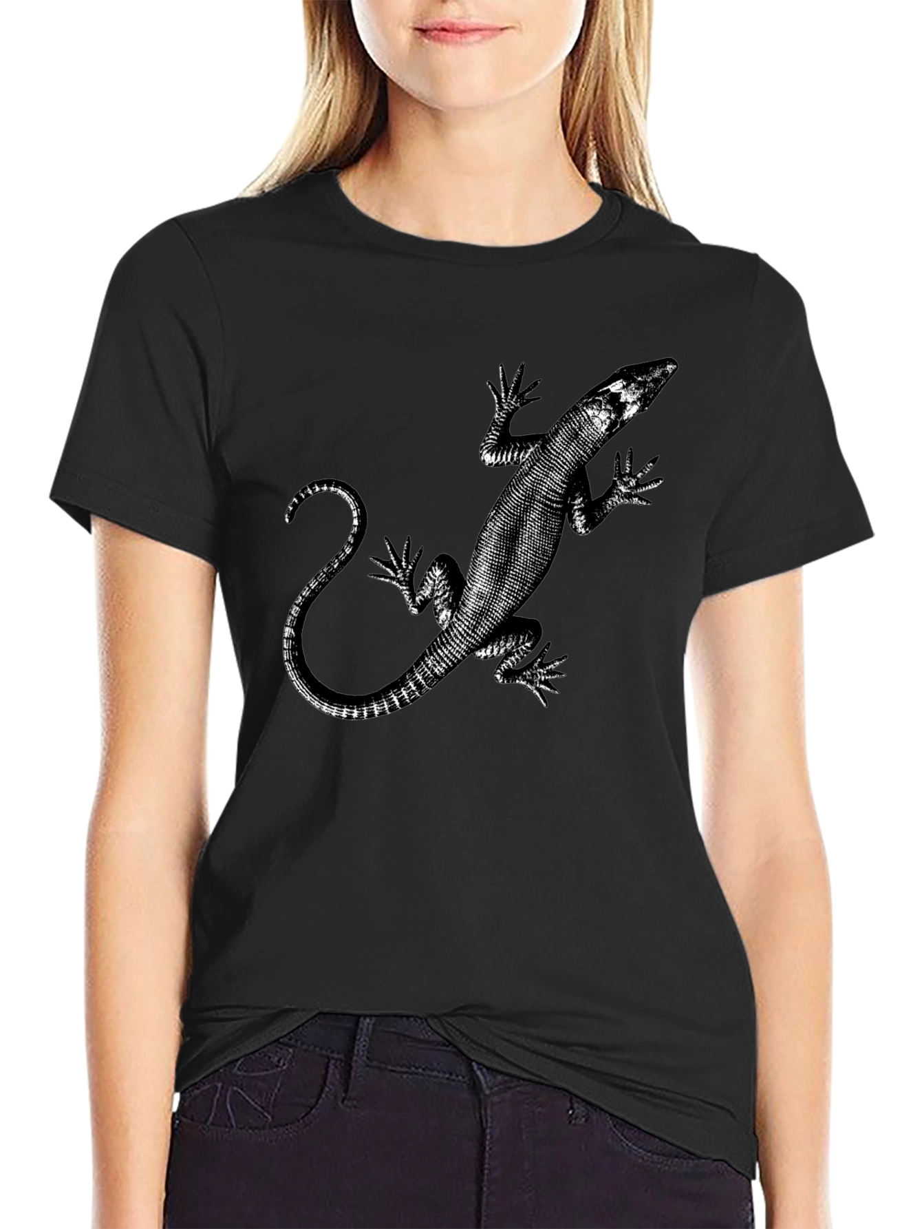 Lizard Print Graphic Tee