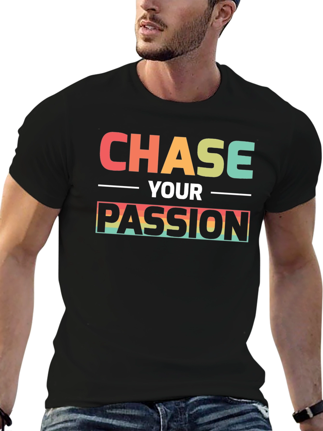 Chase Your Passion Black T-Shirt