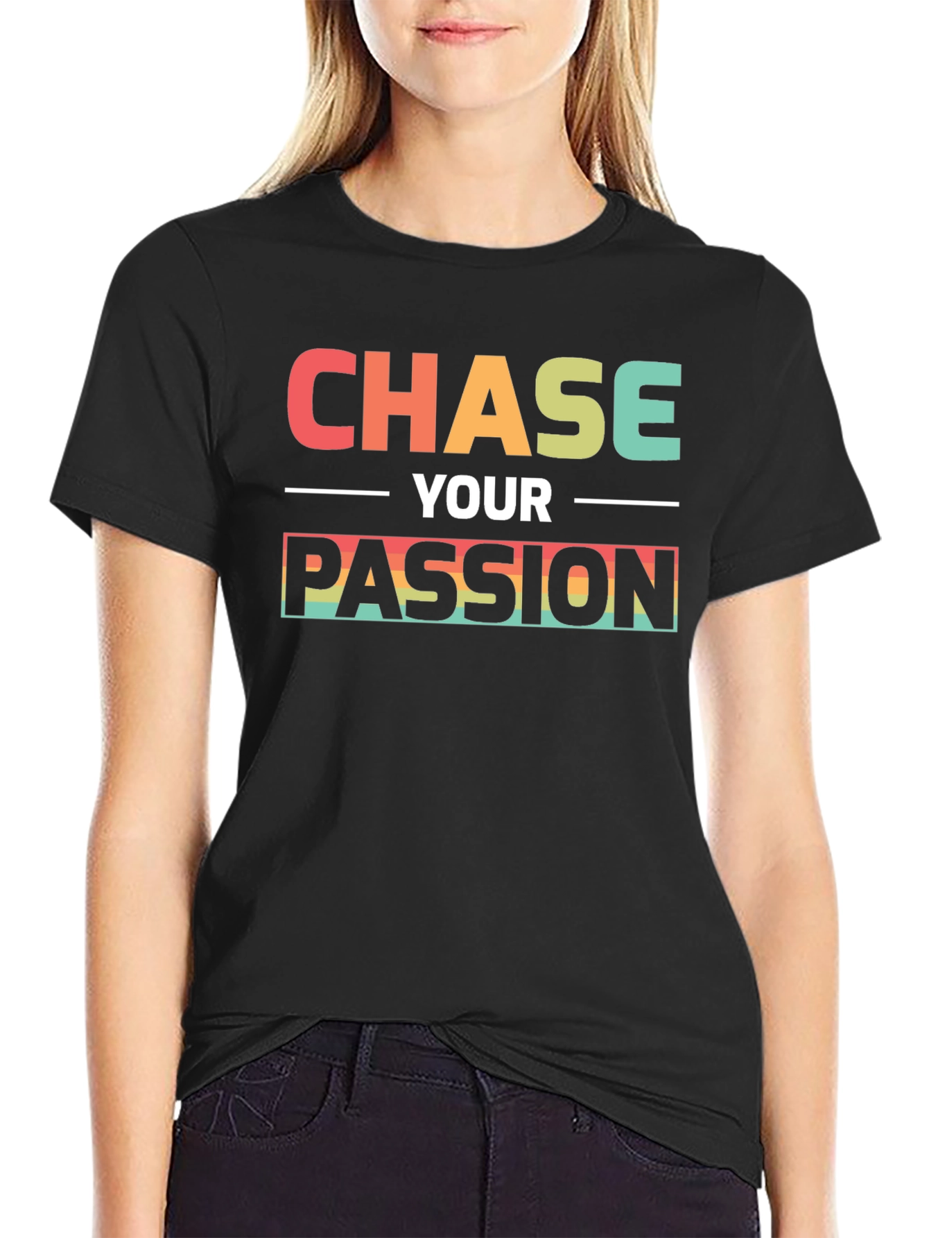 Chase Your Passion Black T-Shirt