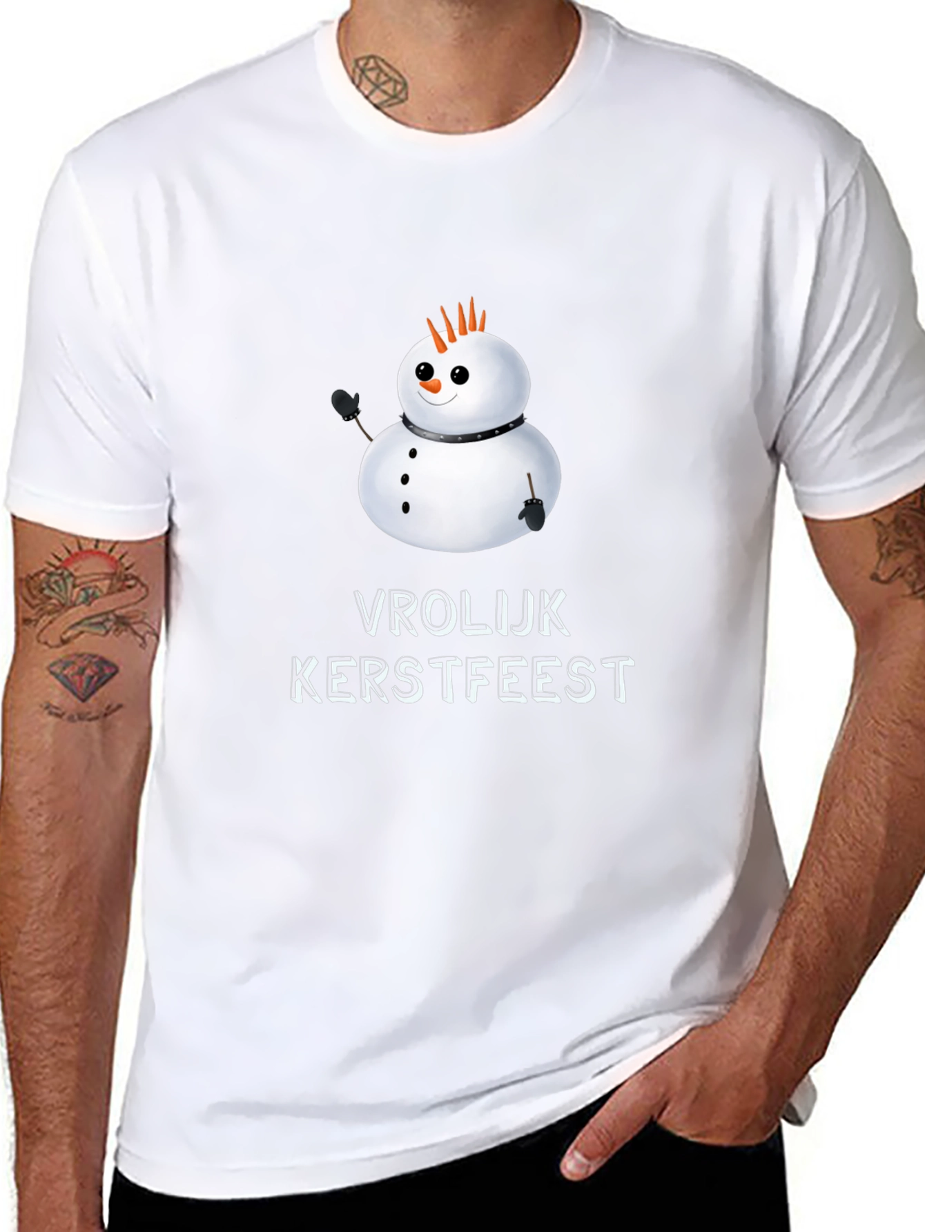 Vrolijk Kerstfeest Snowman T-Shirt
