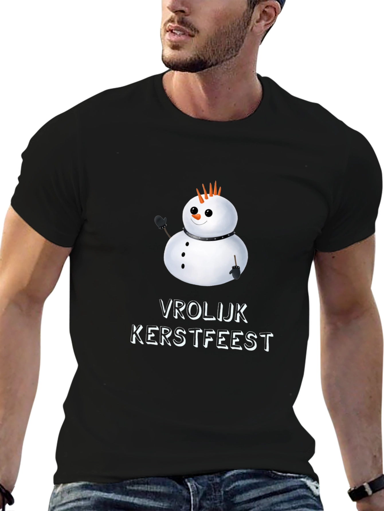 Vrolijk Kerstfeest Snowman T-Shirt