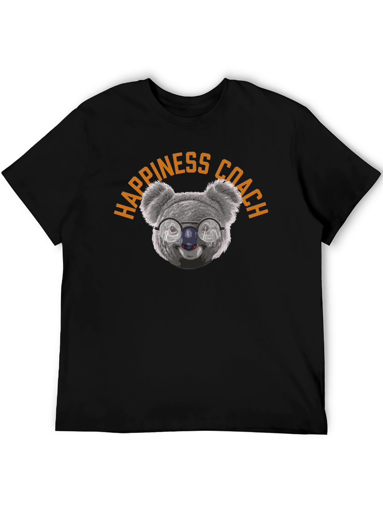 Happiness Coach Koala Graphic Tee - Black