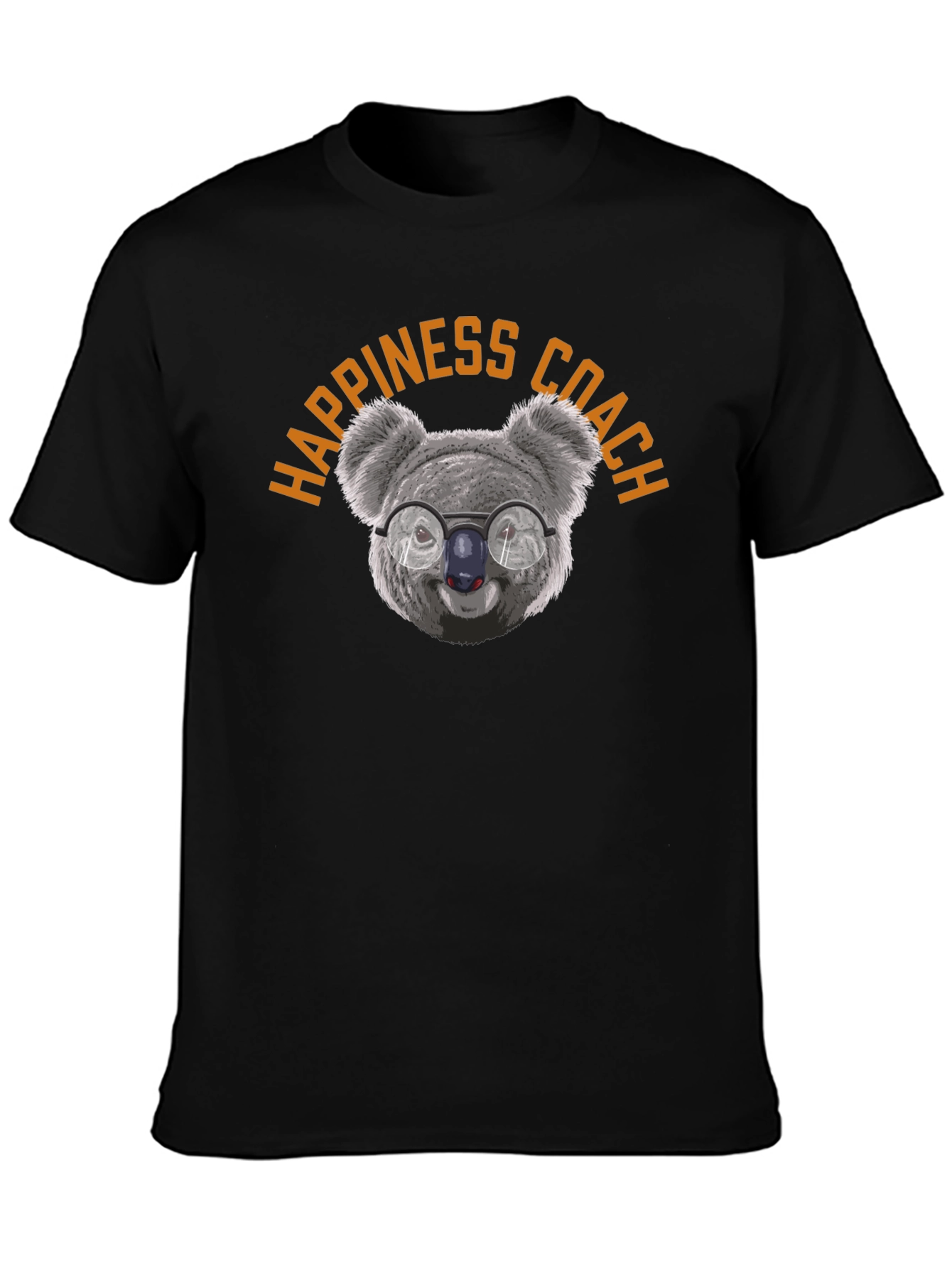 Happiness Coach Koala Graphic Tee - Black