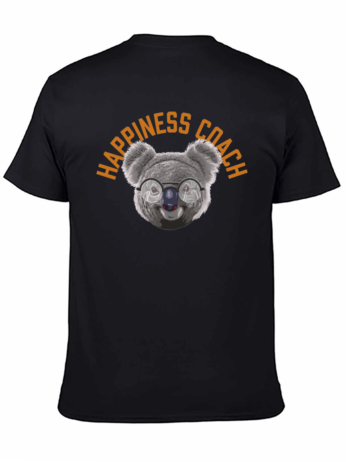 Happiness Coach Koala Graphic Tee - Black
