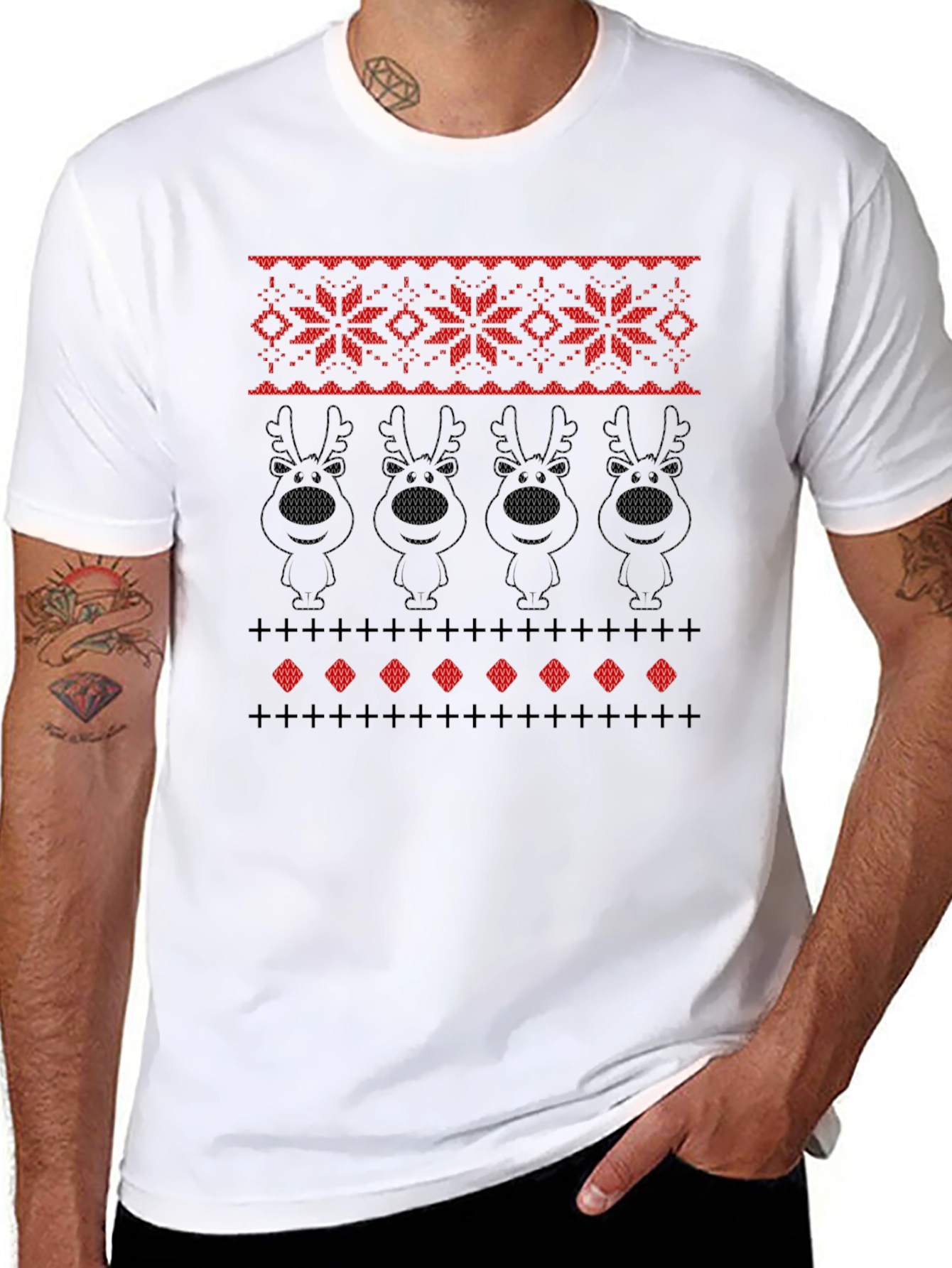 Ugly Christmas Reindeer T-Shirt