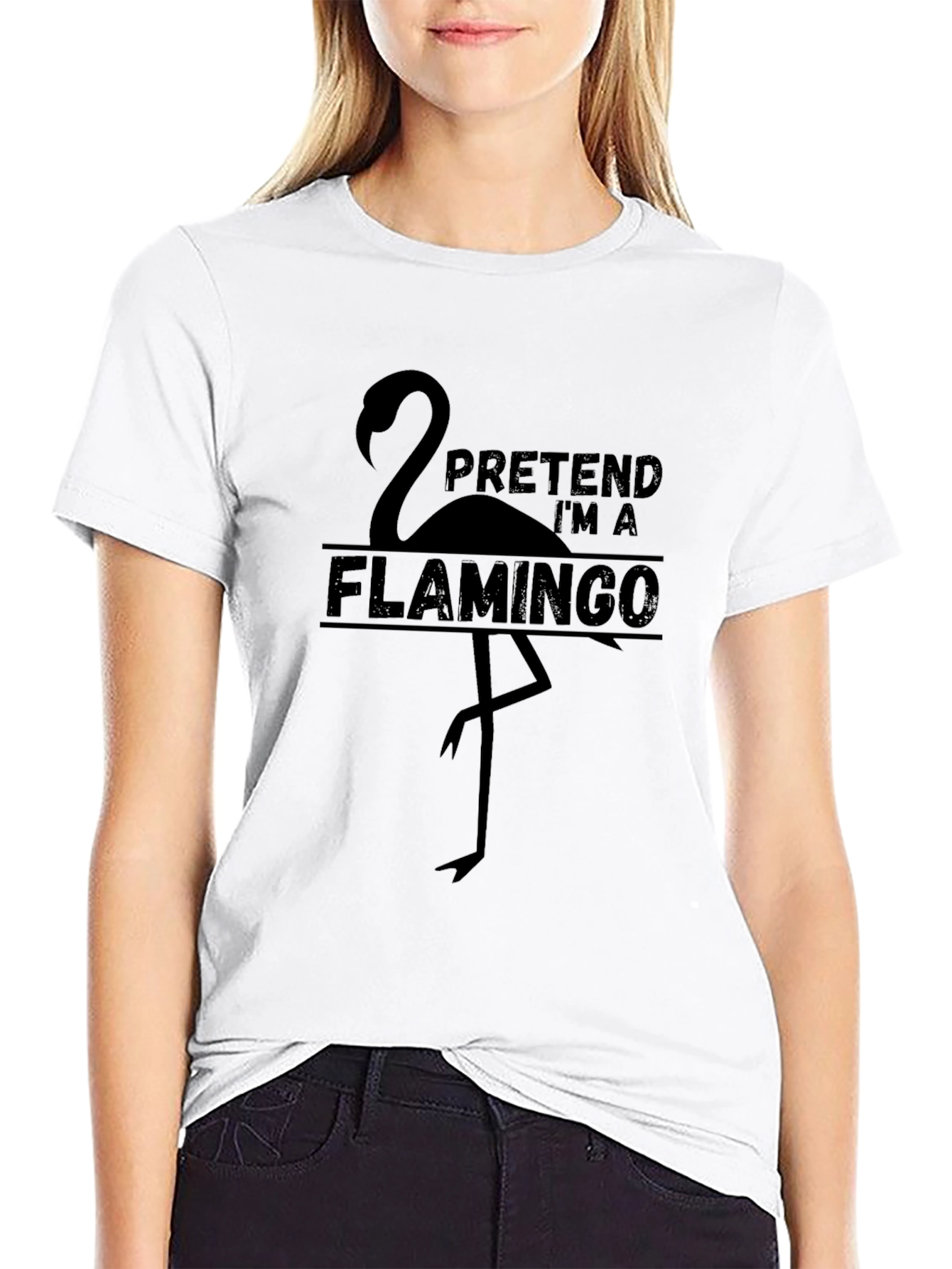 Pretend Im a Flamingo Graphic T-Shirt