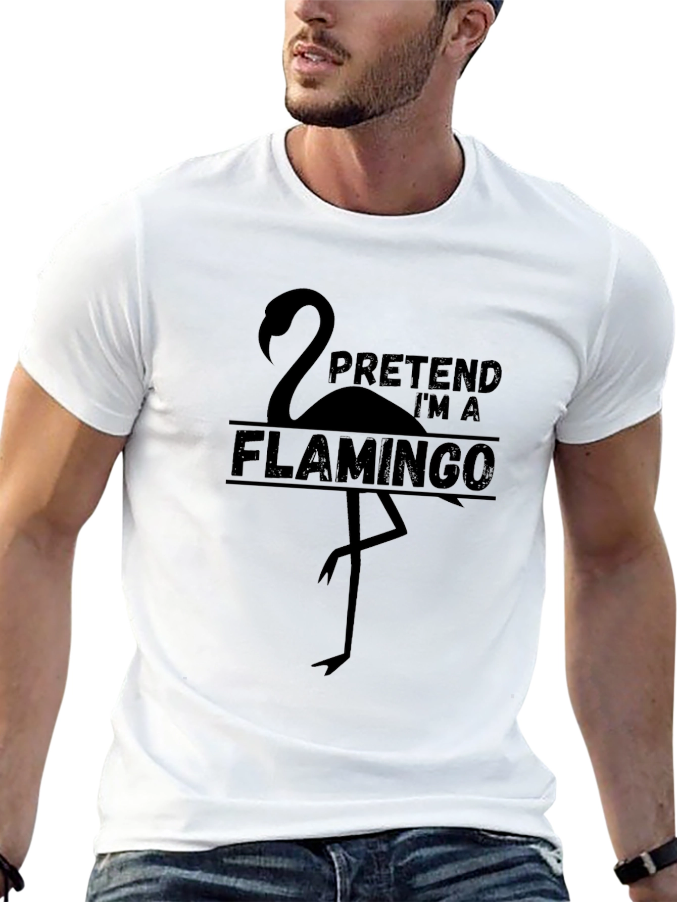 Pretend Im a Flamingo Graphic T-Shirt