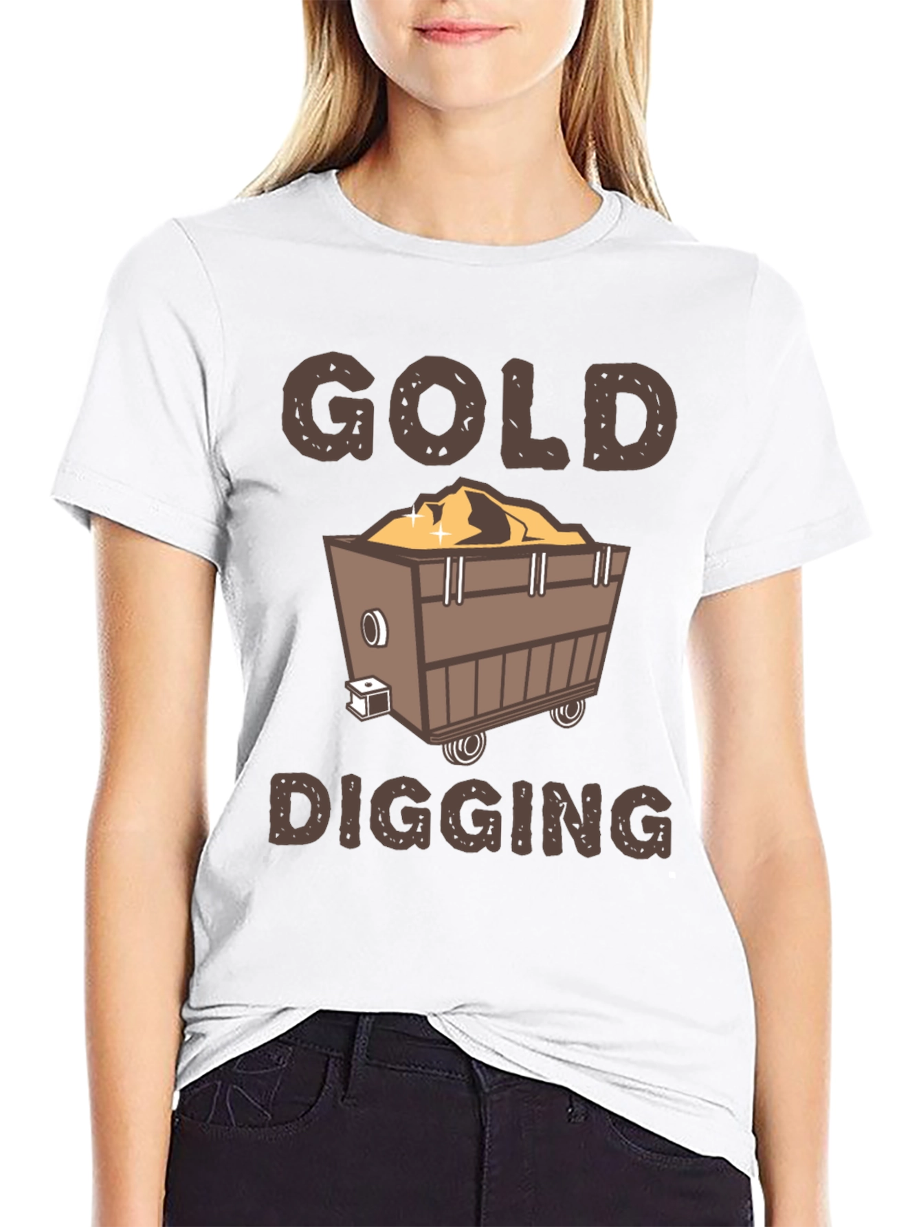 Gold Digging T-Shirt - Miner Cartoon Tee