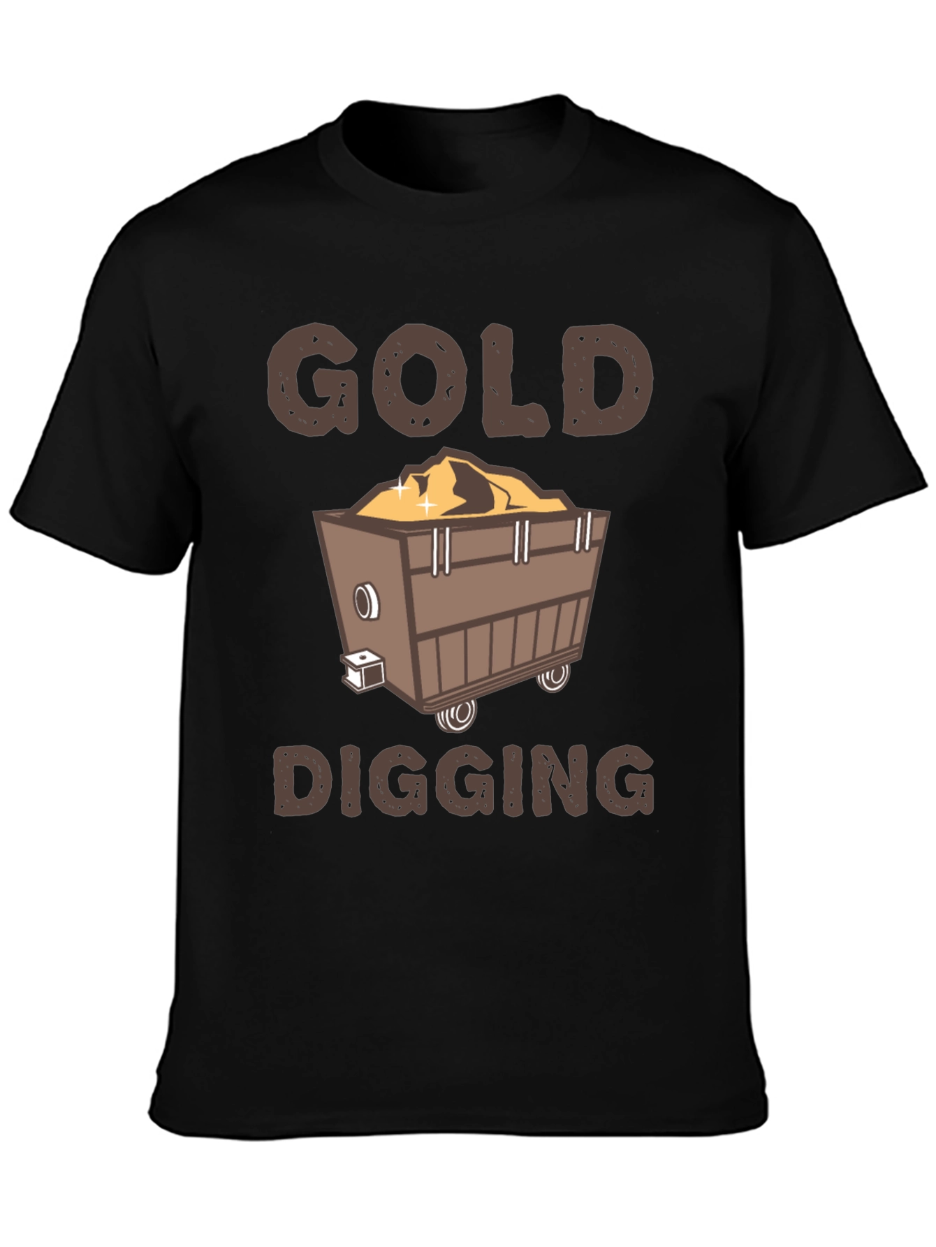 Gold Digging T-Shirt - Miner Cartoon Tee