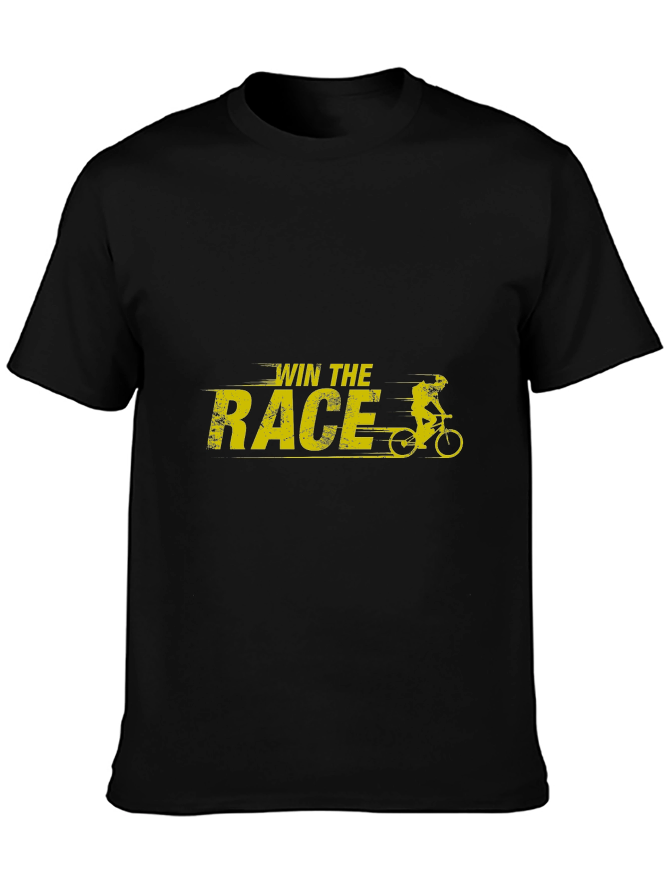 Win The Race Graphic T-Shirt - Black Cotton Tee