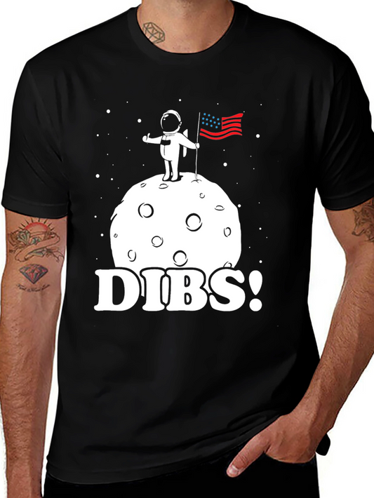 Dibs! Astronaut on Moon T-Shirt - Space Claim Tee
