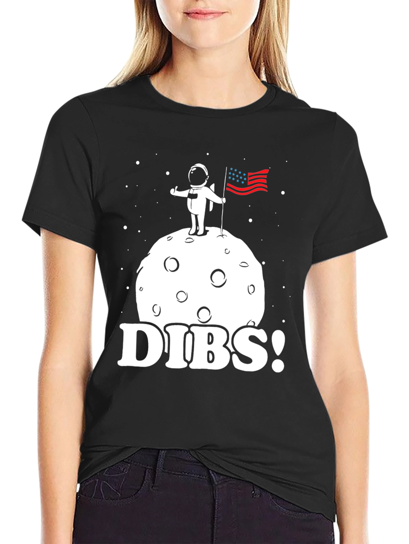 Dibs! Astronaut on Moon T-Shirt - Space Claim Tee