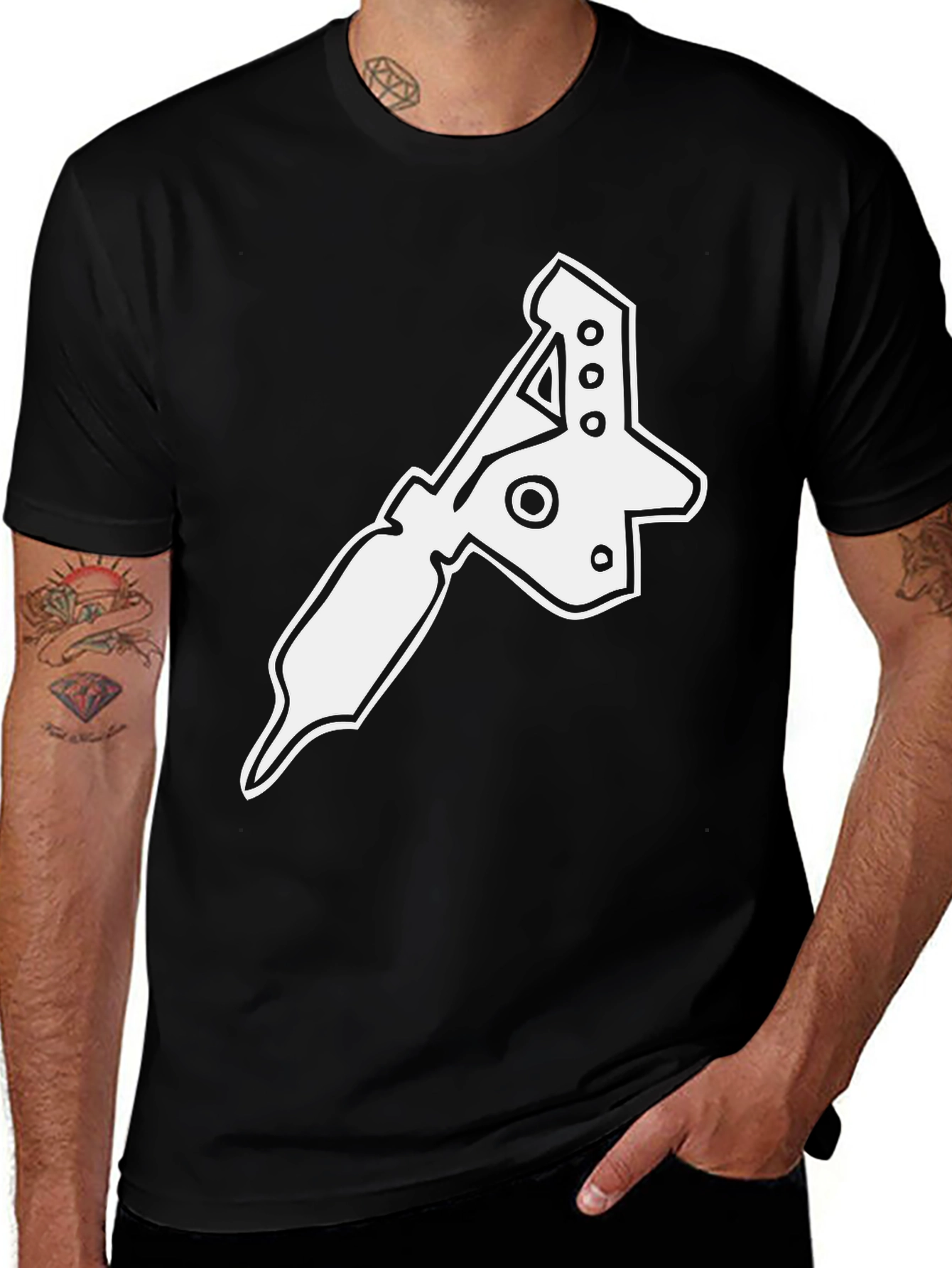 Tattoo Machine Graphic T-Shirt - Black Cotton Tee