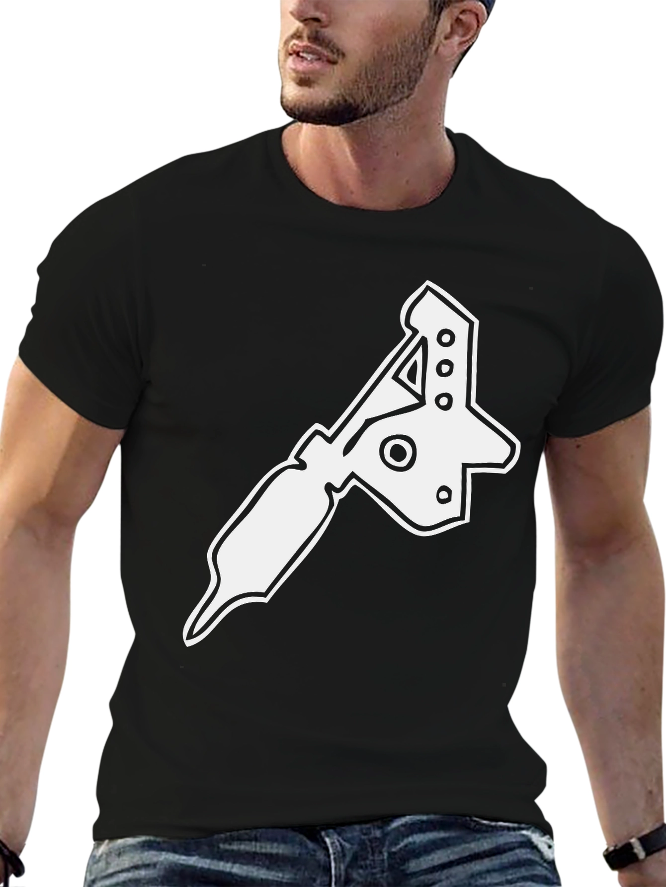 Tattoo Machine Graphic T-Shirt - Black Cotton Tee