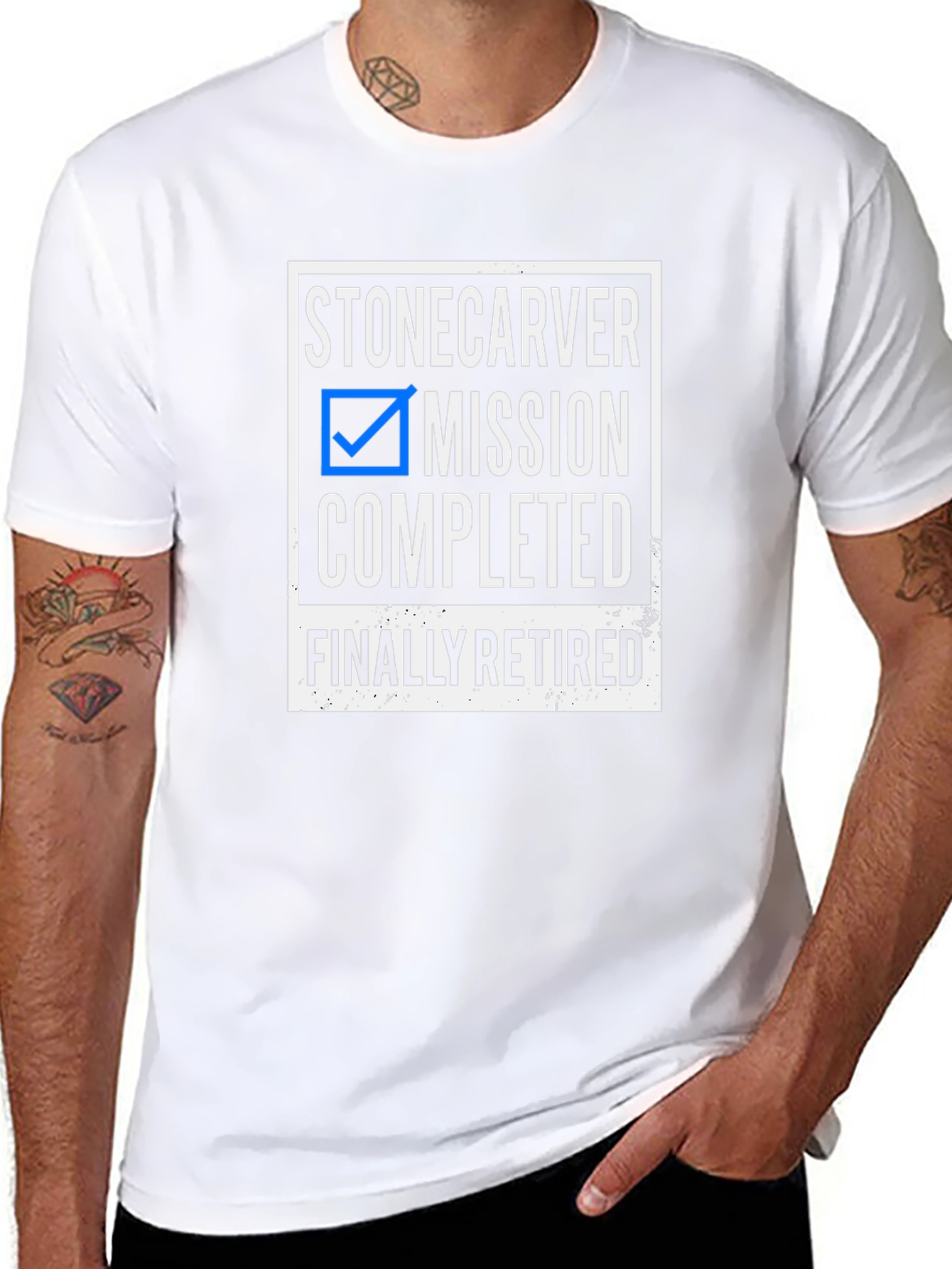 Stonecarver Mission Completed Retirement T-Shirt