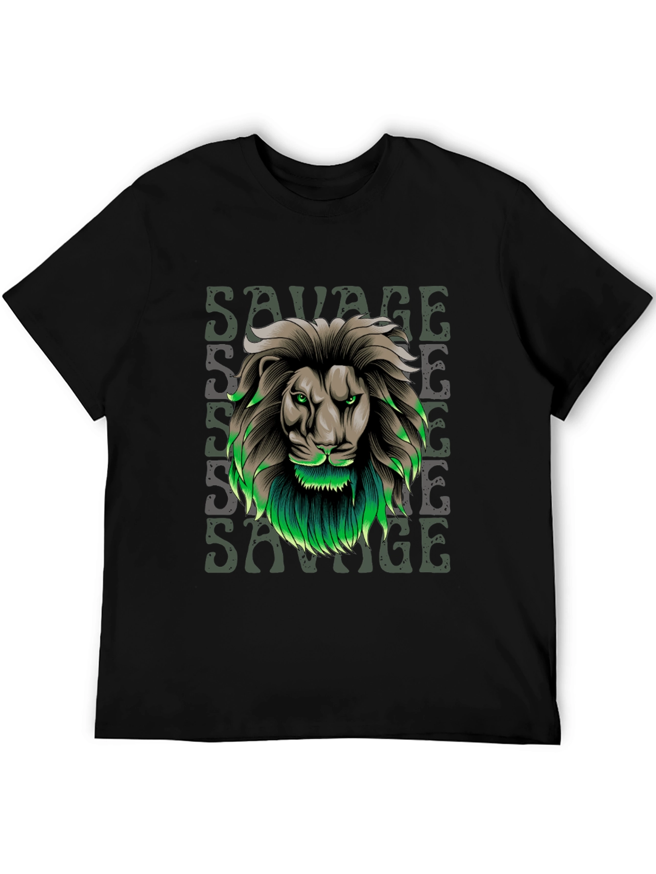 Savage Lion Graphic Tee - Stylish Mens T-Shirt