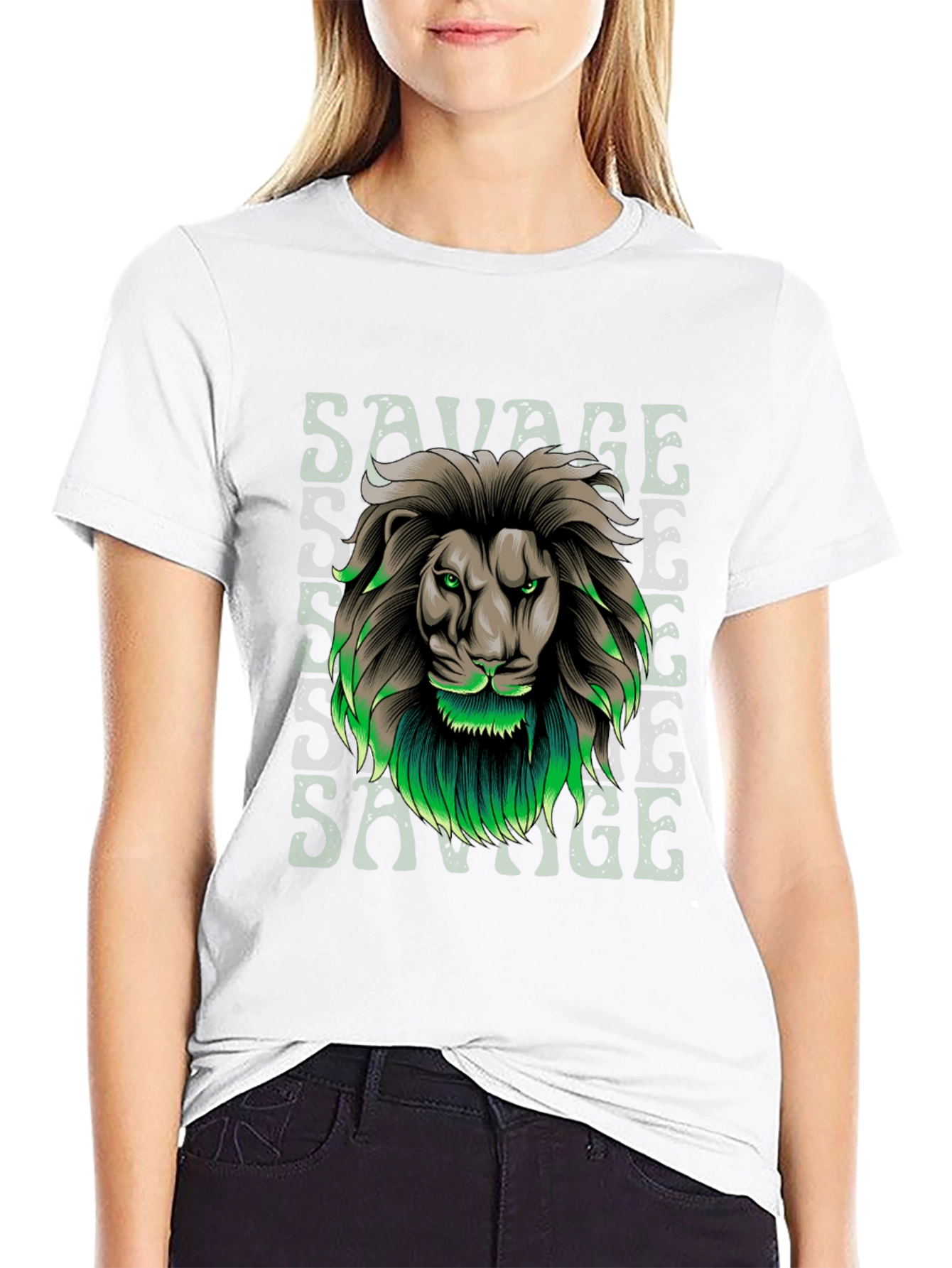 Savage Lion Graphic Tee - Stylish Mens T-Shirt