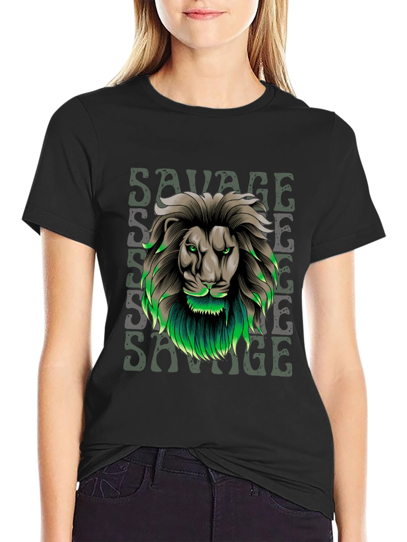 Savage Lion Graphic Tee - Stylish Mens T-Shirt