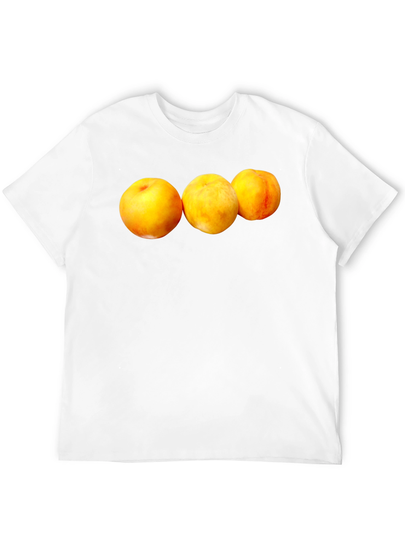 Peach Trio Graphic Black T-Shirt