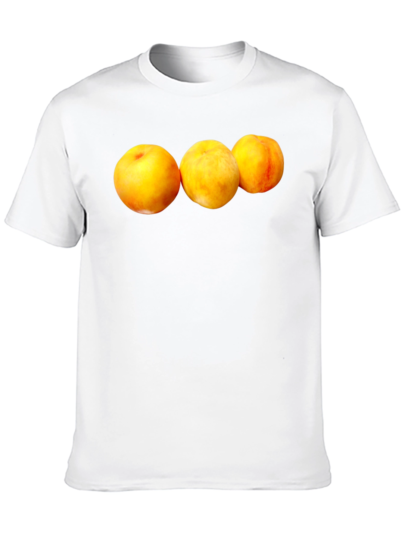 Peach Trio Graphic Black T-Shirt
