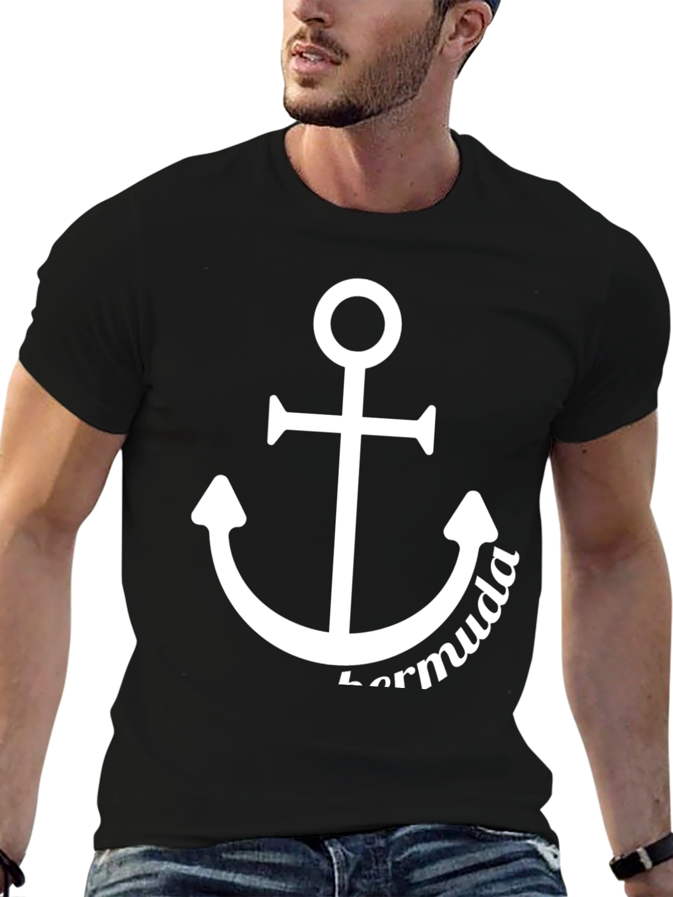 Bermuda Anchor Graphic T-Shirt - Black