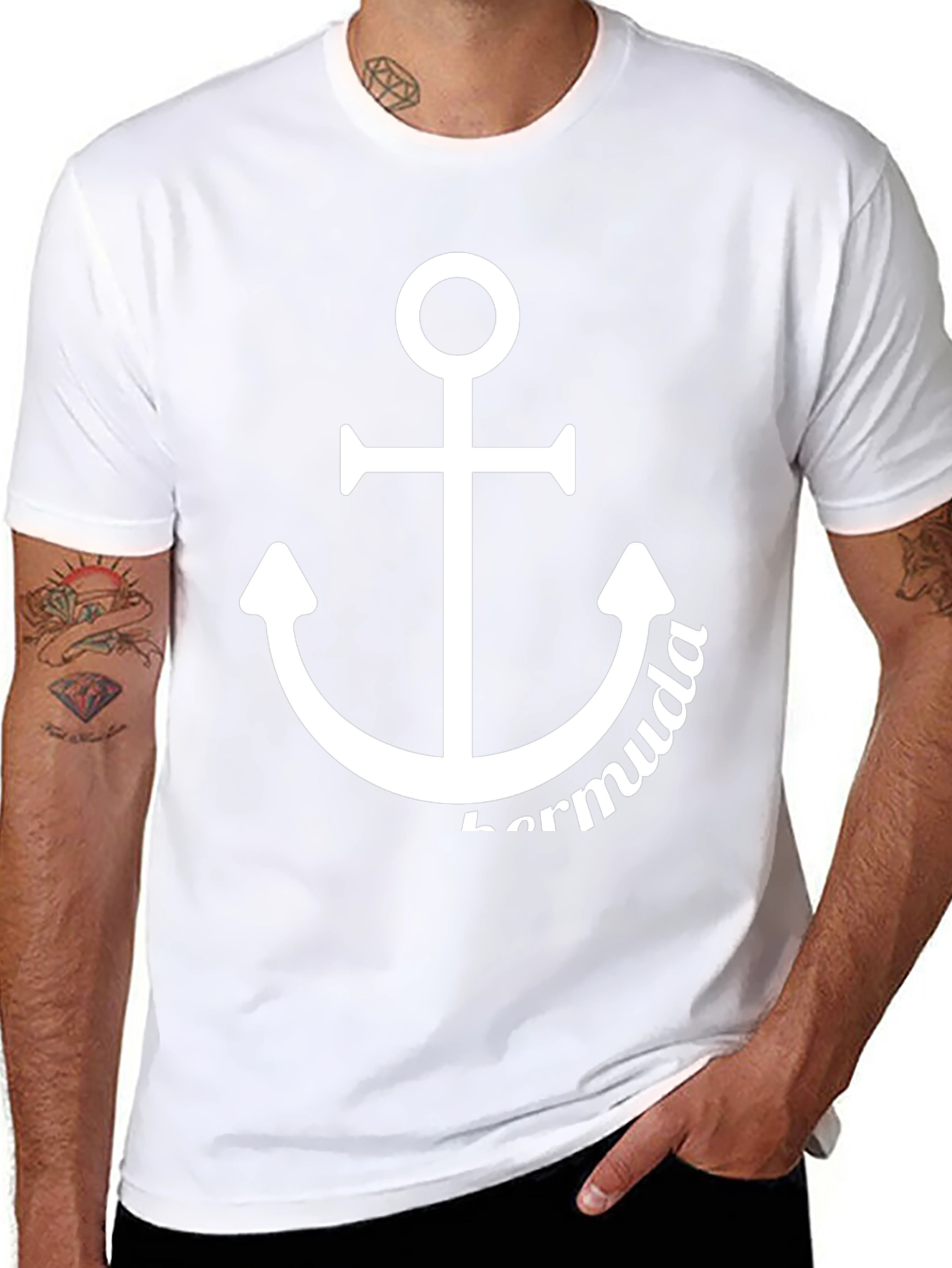 Bermuda Anchor Graphic T-Shirt - Black