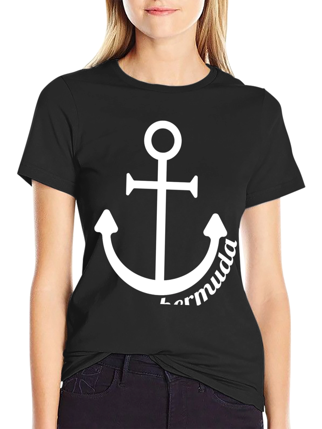 Bermuda Anchor Graphic T-Shirt - Black