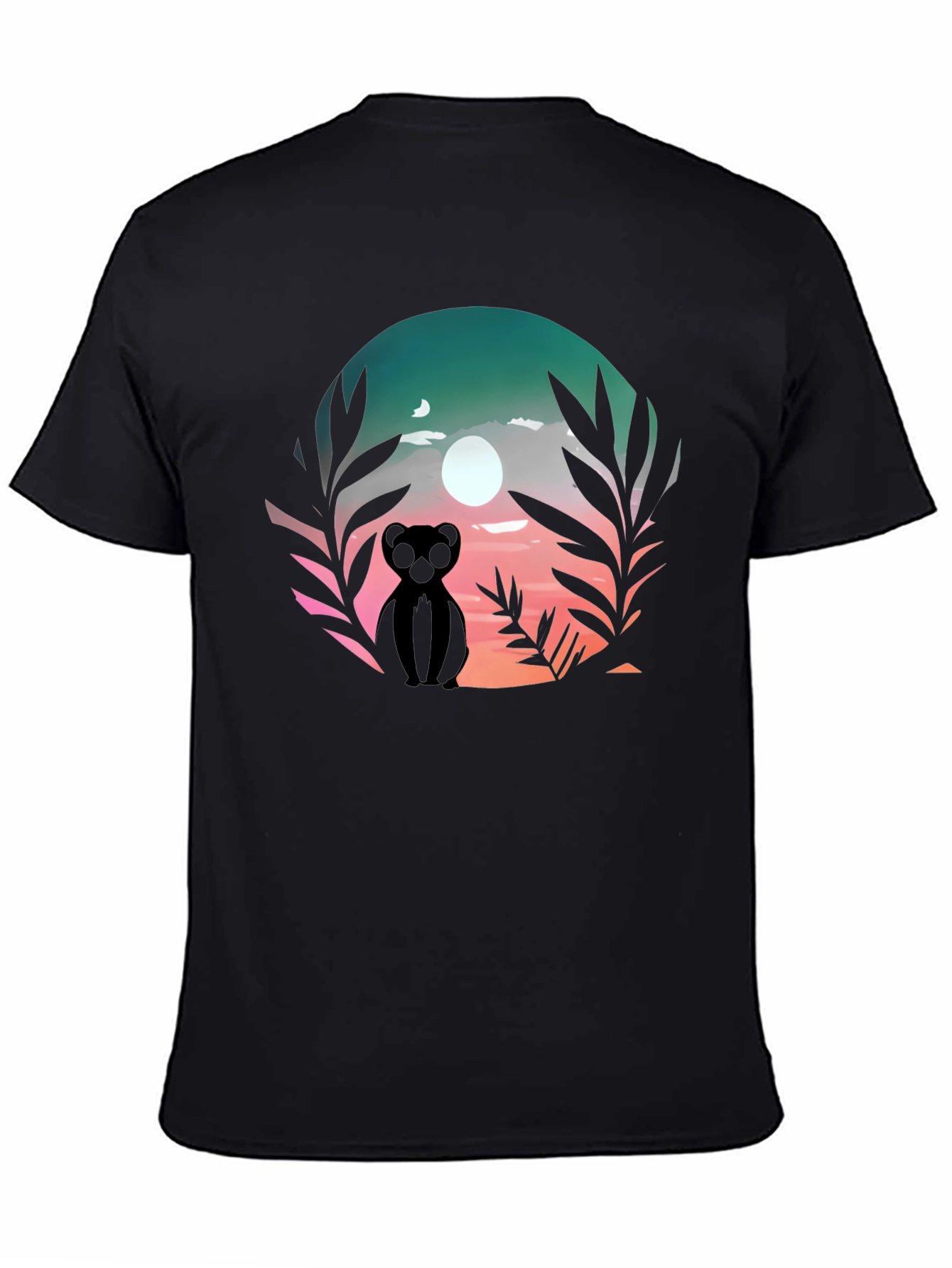 Sunset Silhouette Bear Graphic Tee