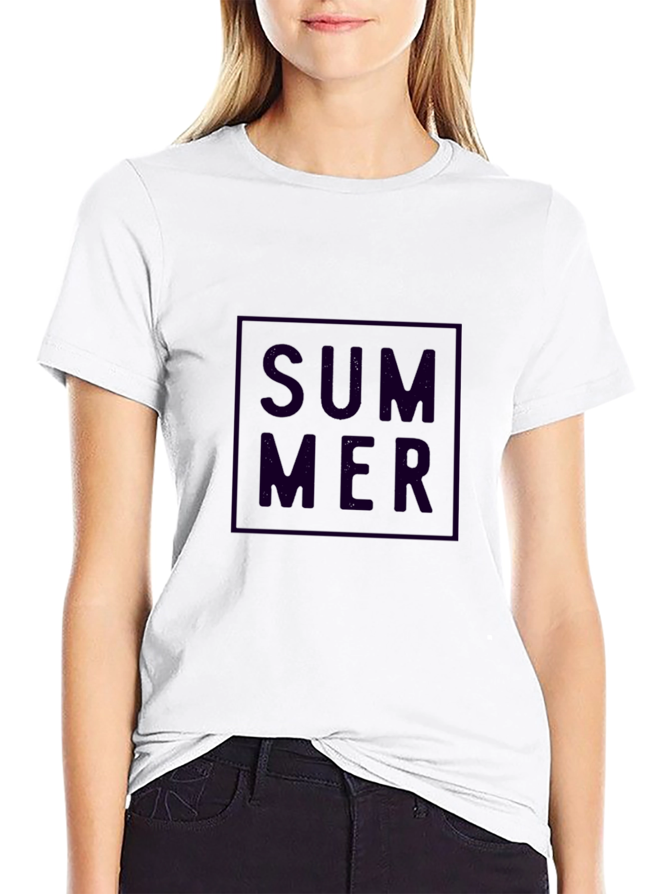 Summer T-Shirt - Black Bold Graphic Tee