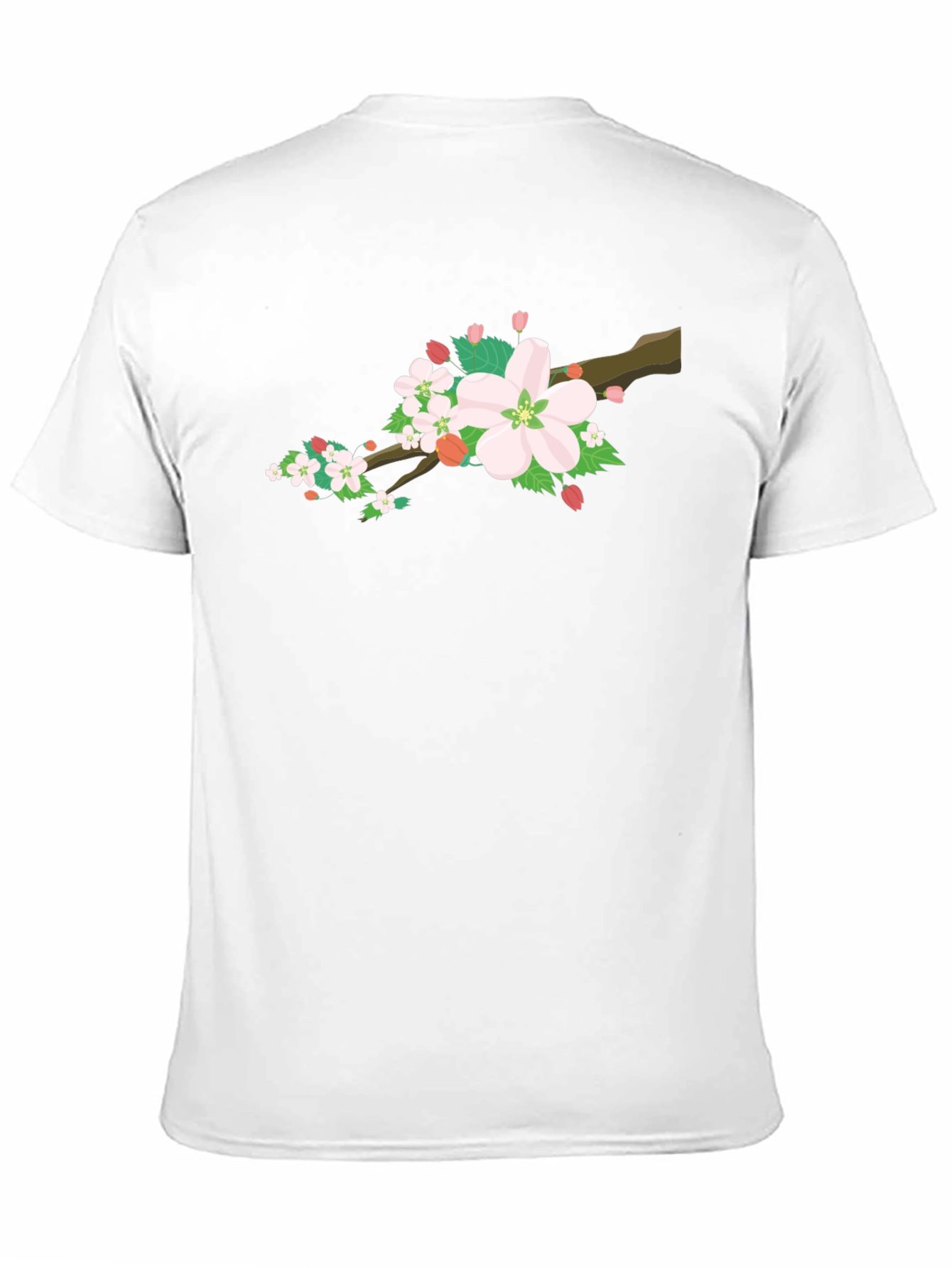 Cherry Blossom Graphic Tee - Black Cotton Blend