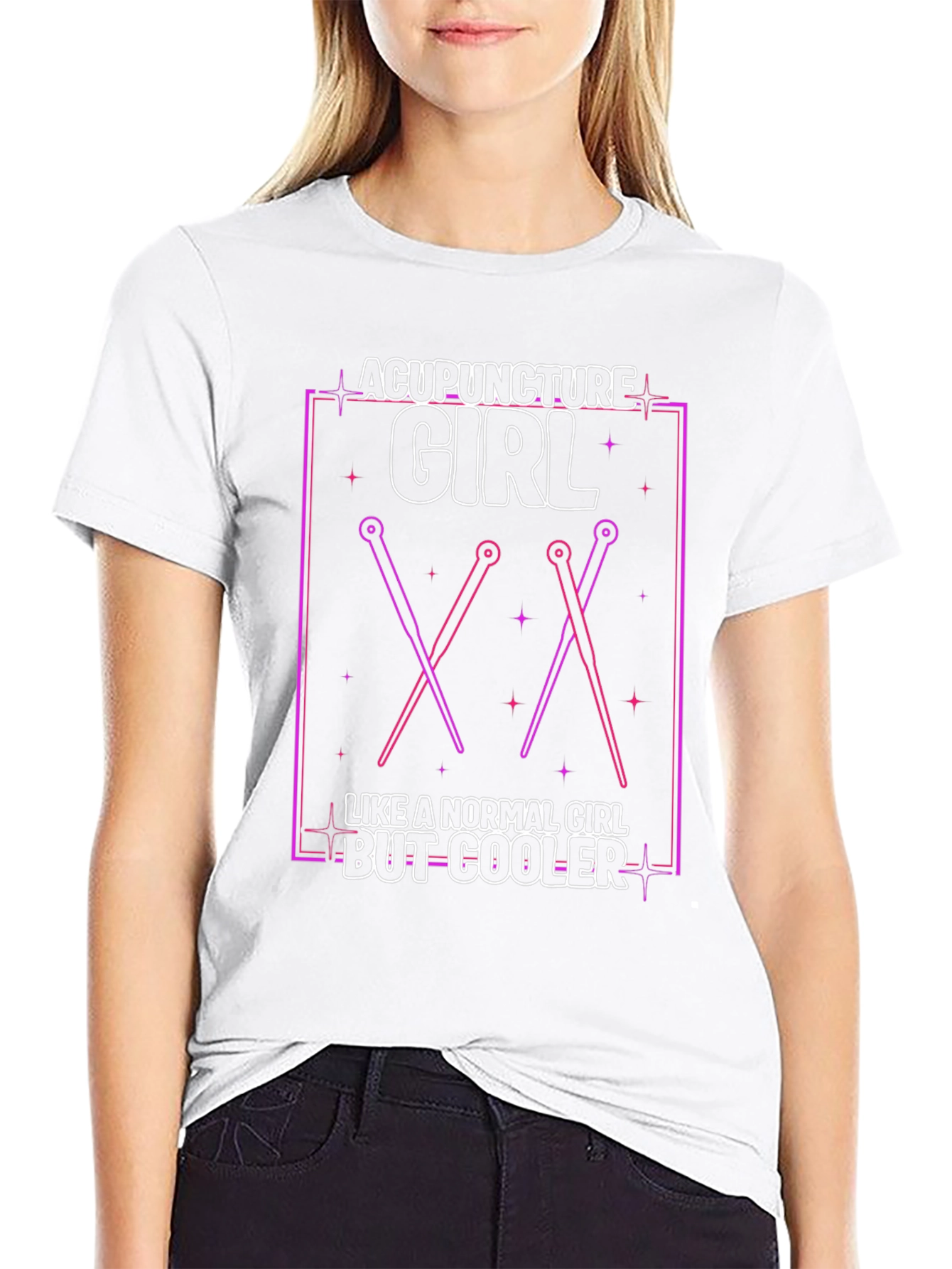 Acupuncture Girl T-Shirt - Cool Therapist Design