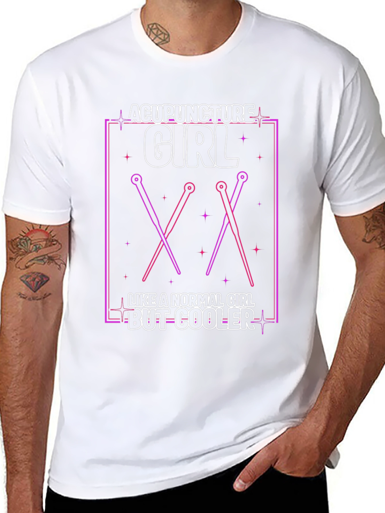 Acupuncture Girl T-Shirt - Cool Therapist Design