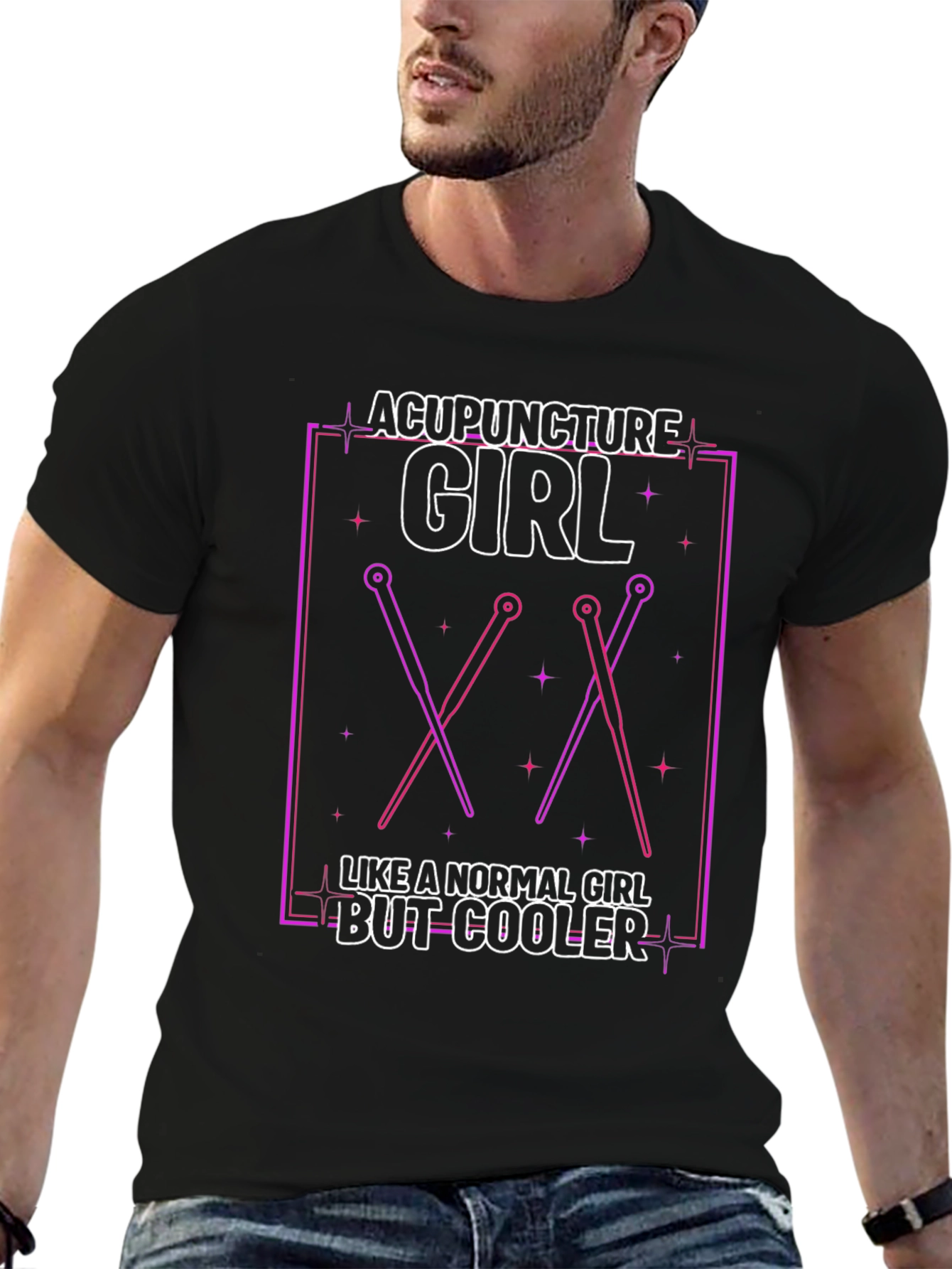 Acupuncture Girl T-Shirt - Cool Therapist Design